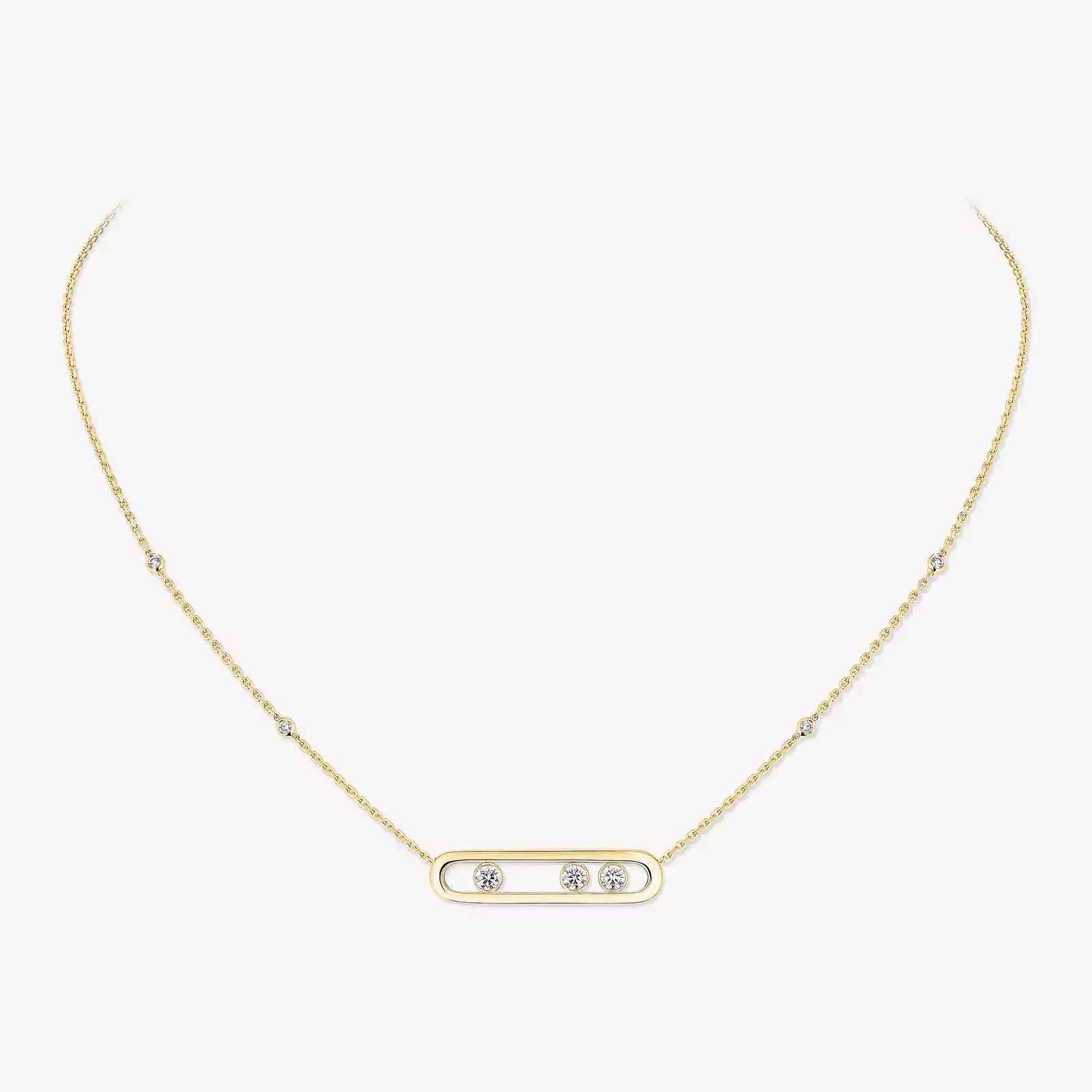 Necklace For Her Yellow Gold Diamond Move 03997-YG