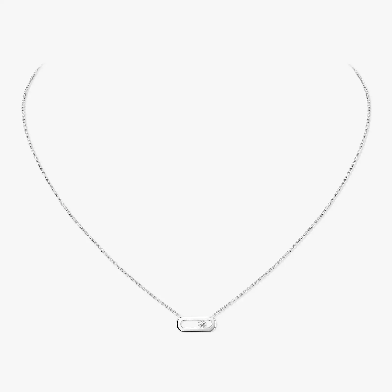Collar Mujer Oro blanco Diamante Move Uno 14613-WG