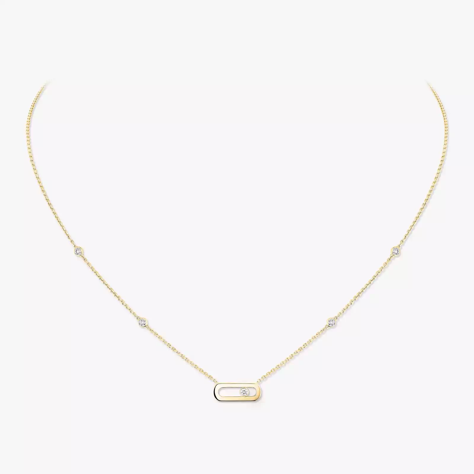 Gold Move Uno Yellow Gold For Her Diamond Necklace 10053-YG