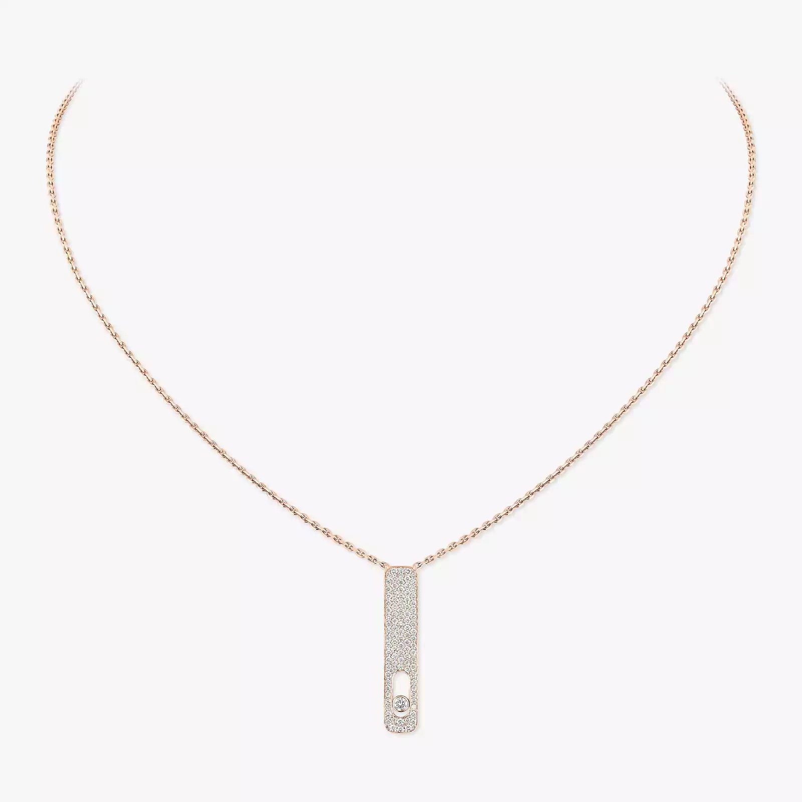 Collar Mujer Oro rosa Diamante Collar con pavé My First Diamond 07520-PG