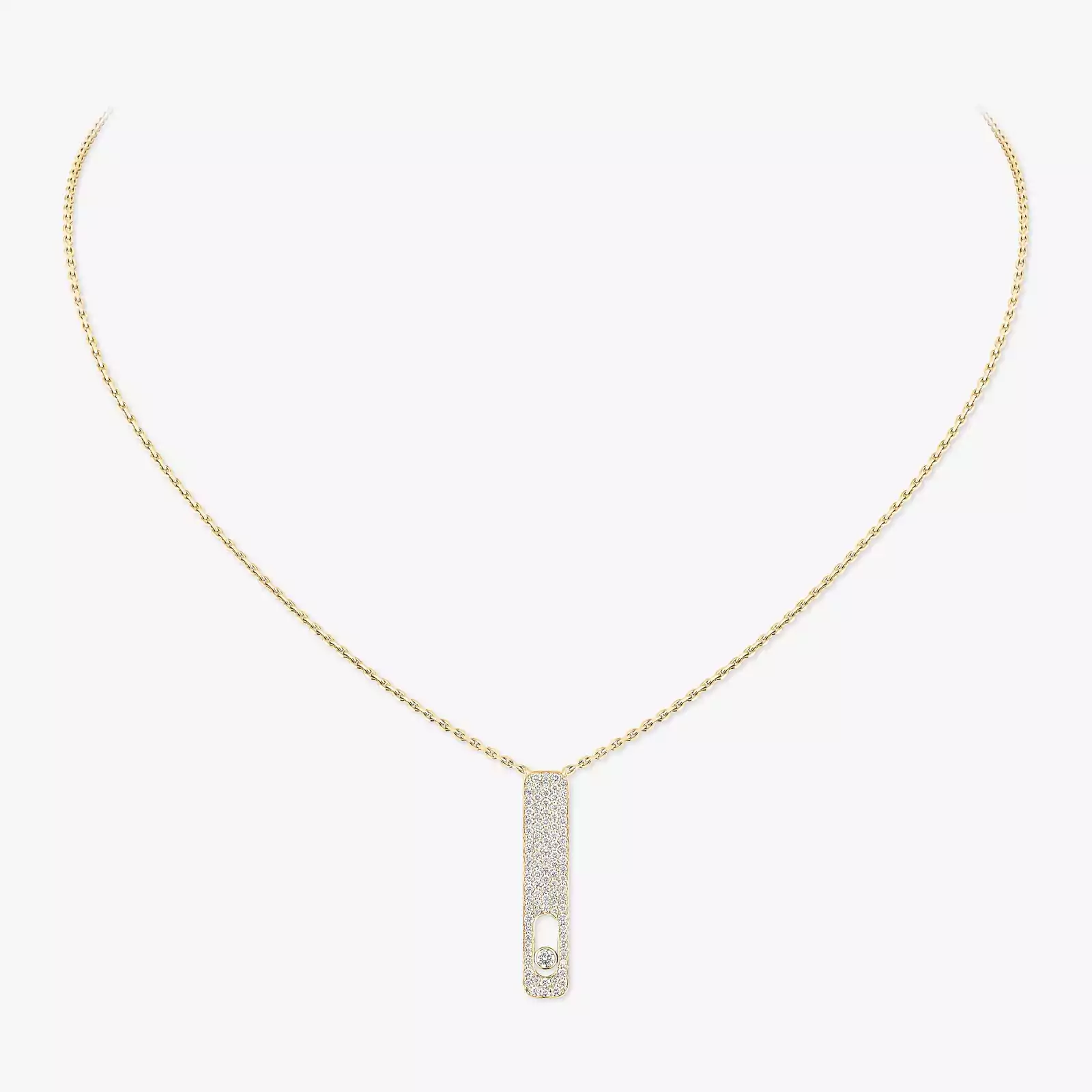 Collier Femme Or Jaune Diamant My First Diamond Pavé  07520-YG
