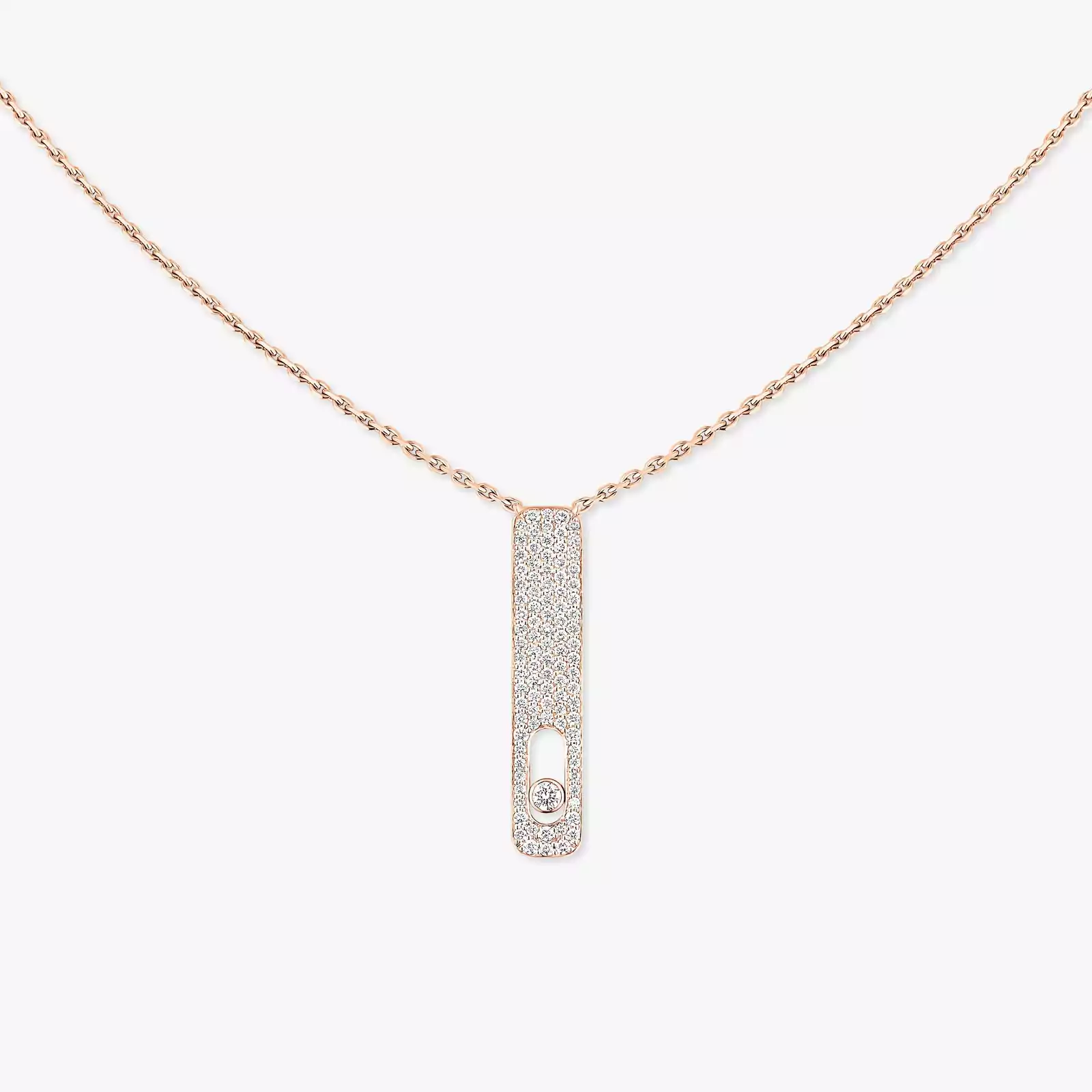 Collar Mujer Oro rosa Diamante Collar con pavé My First Diamond 07520-PG