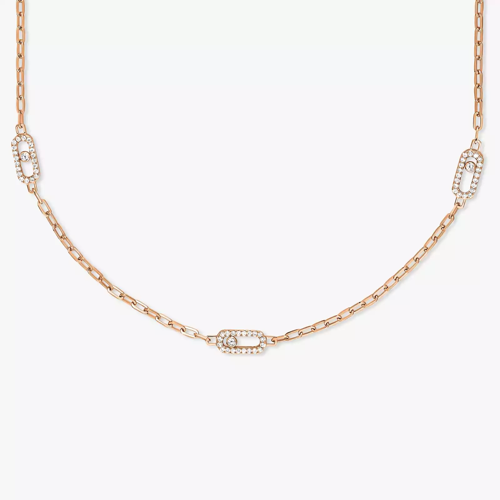 Necklace Femme Pink Gold Diamond Move Uno  07170-PG