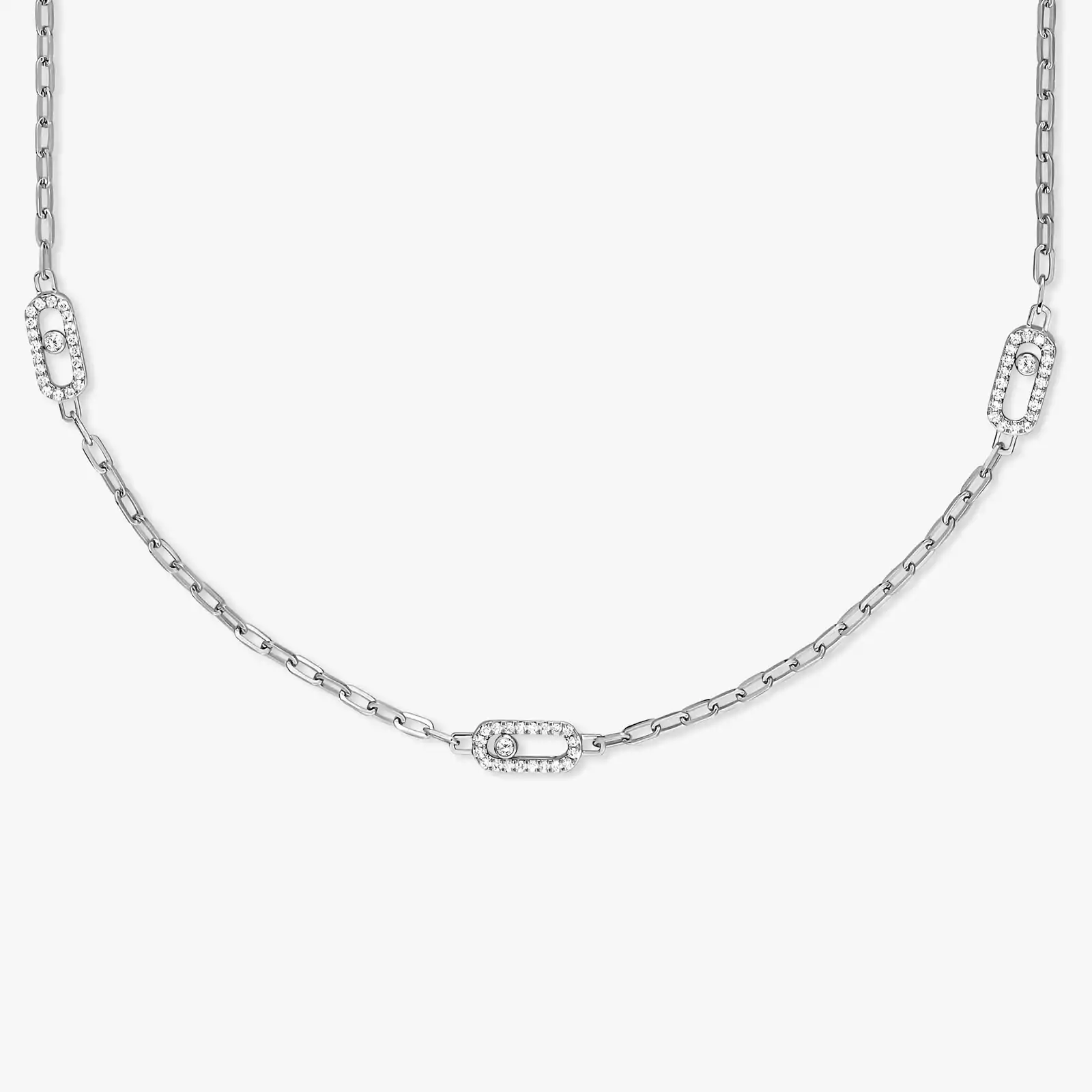 Necklace Femme White Gold Diamond  Move Uno  07170-WG