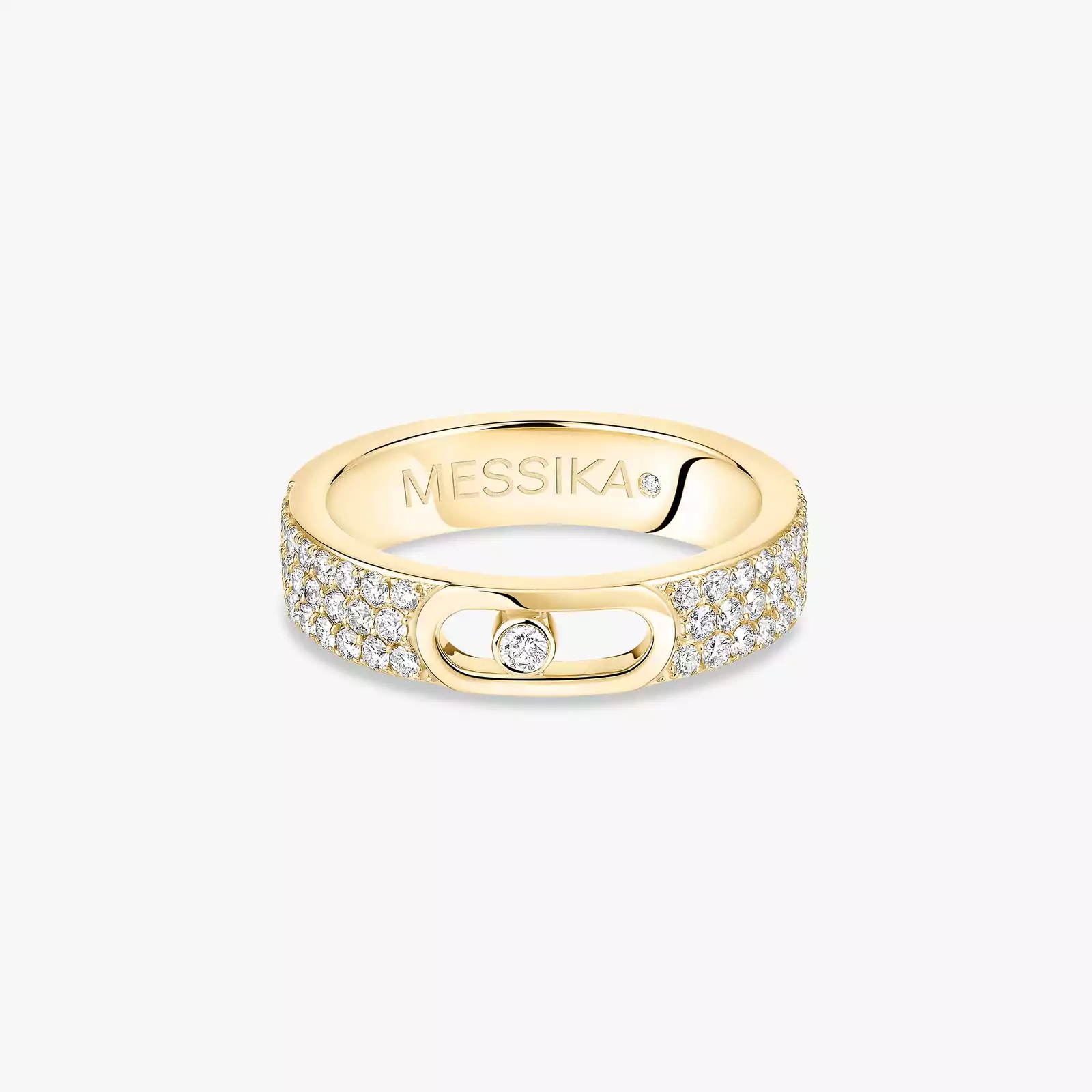 Move Joaillerie Pavé Wedding Ring Yellow Gold For Her Diamond Ring 13555-YG