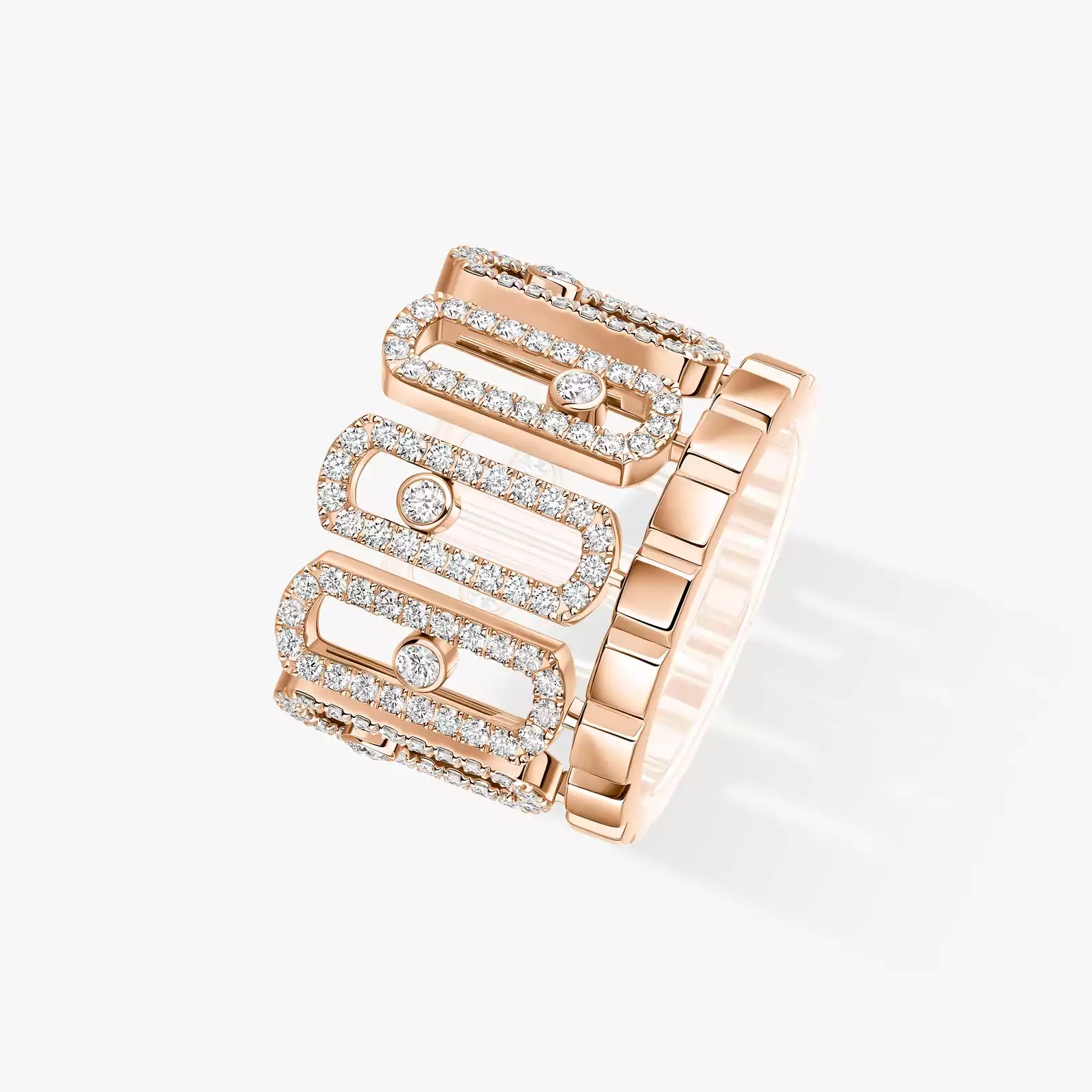Move Iconica Pavé Pink Gold For Her Diamond Ring 12821-PG