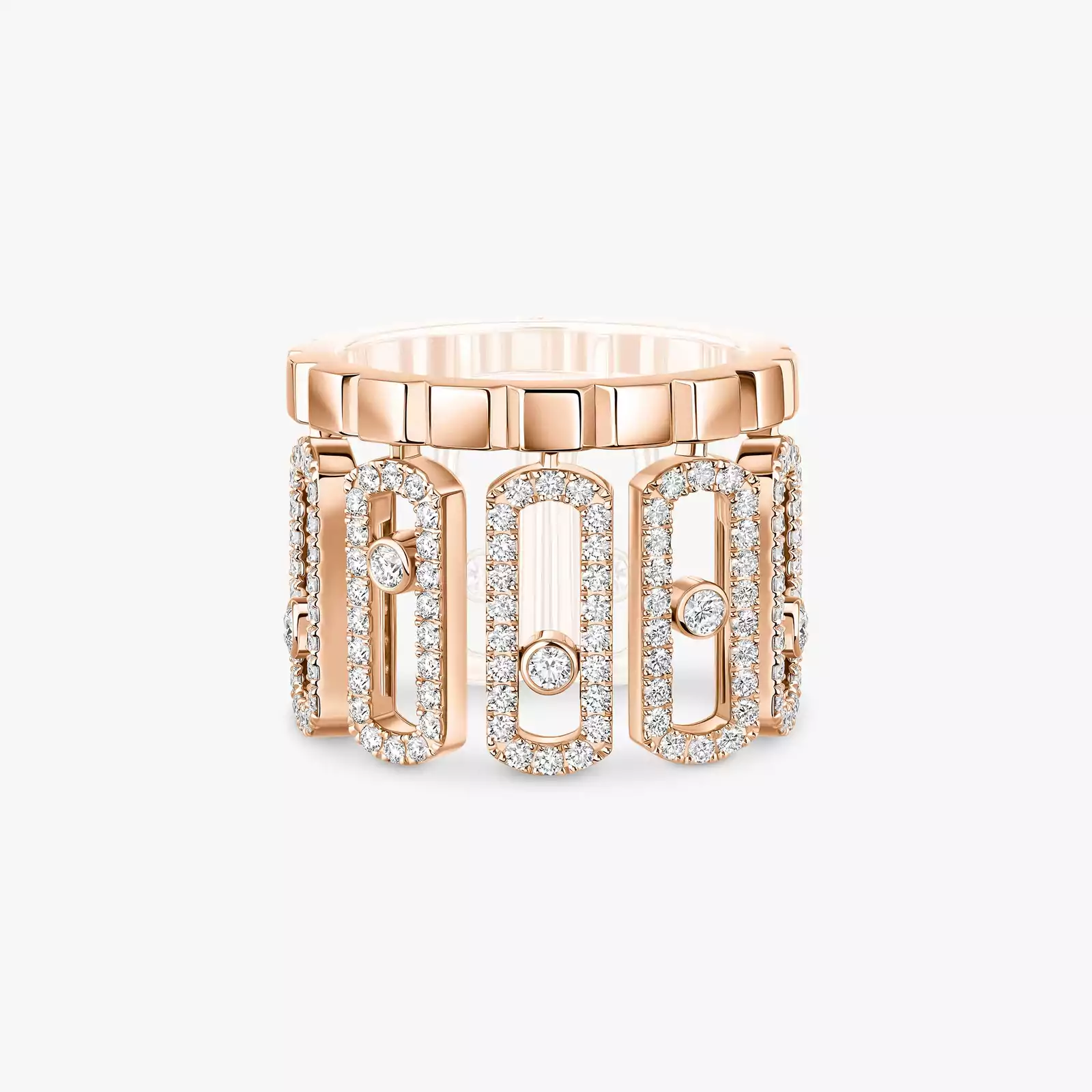 Move Iconica Pavé Pink Gold For Her Diamond Ring 12821-PG