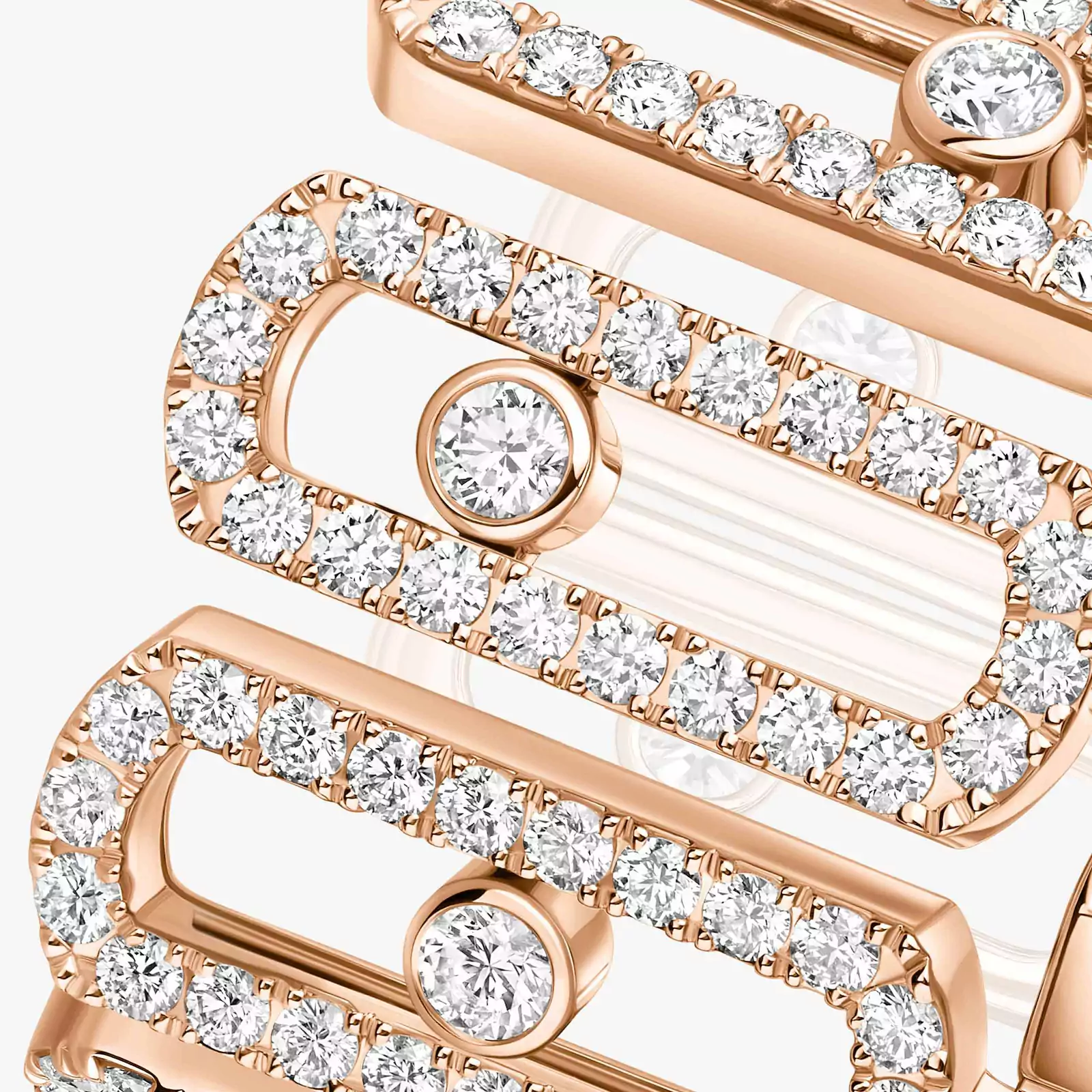 Move Iconica Pavé Pink Gold For Her Diamond Ring 12821-PG