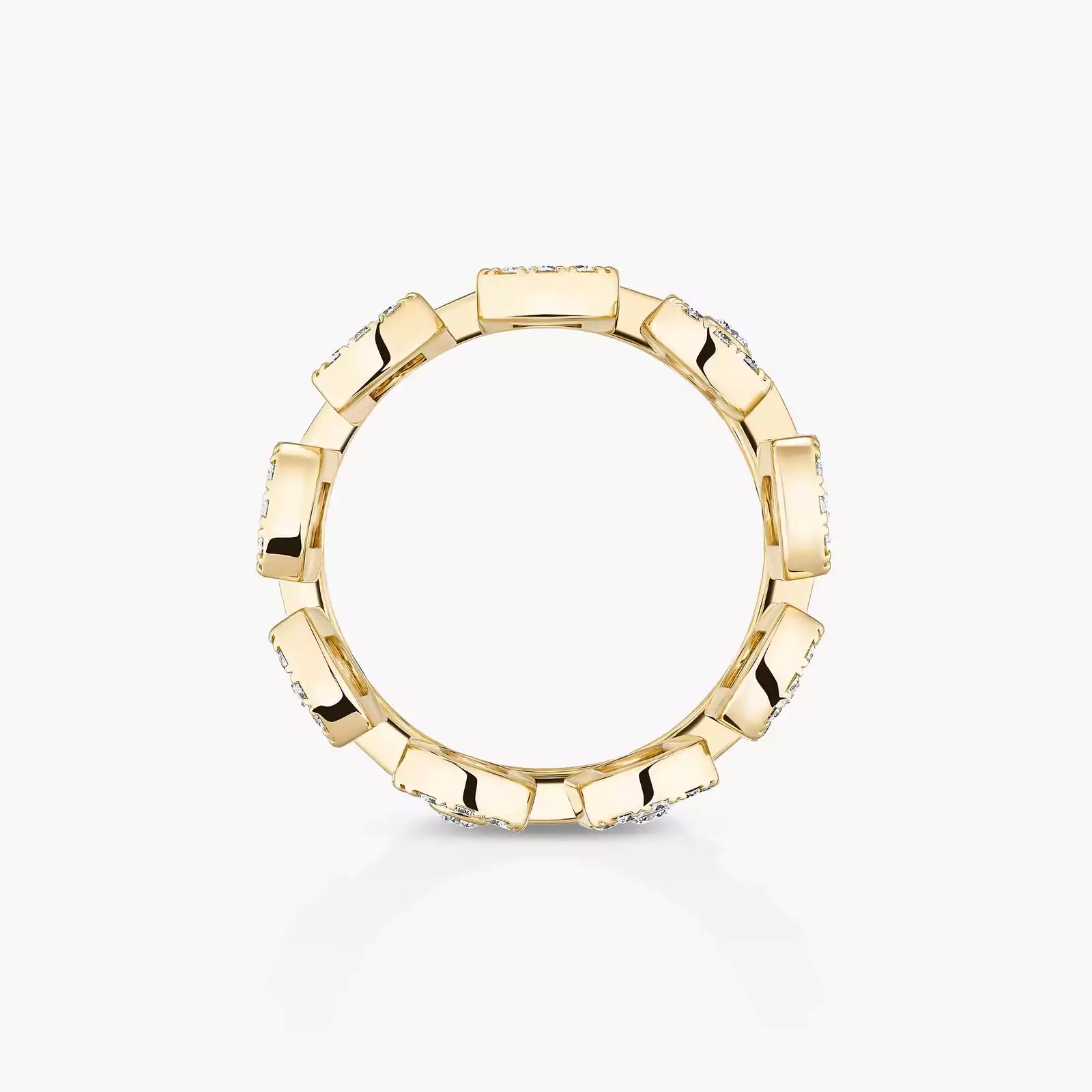 Anello Donna Oro giallo Diamante Move Iconica con pavé 12821-YG