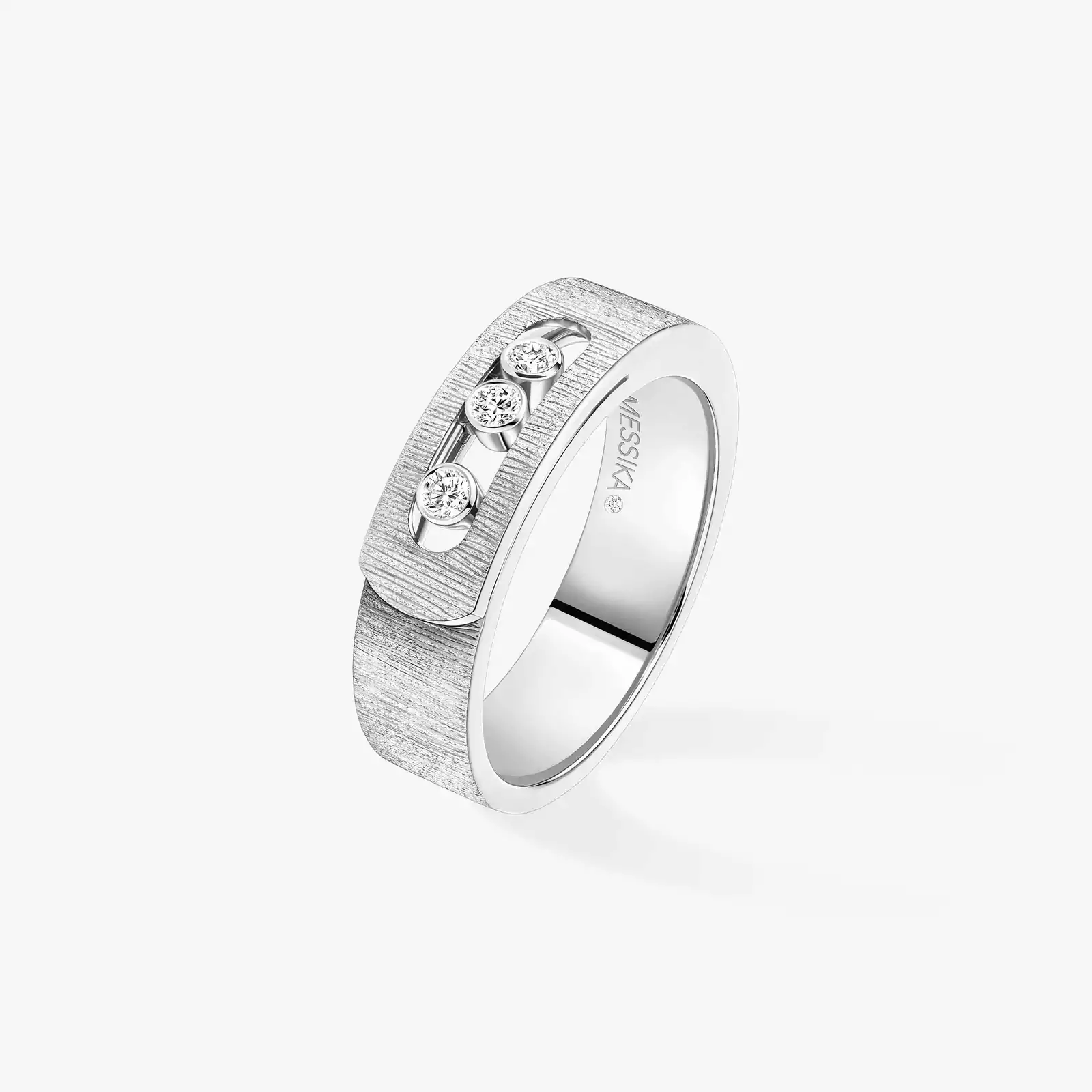 Move Noa Ciselé White Gold Mixed Diamond Ring 14482-WG