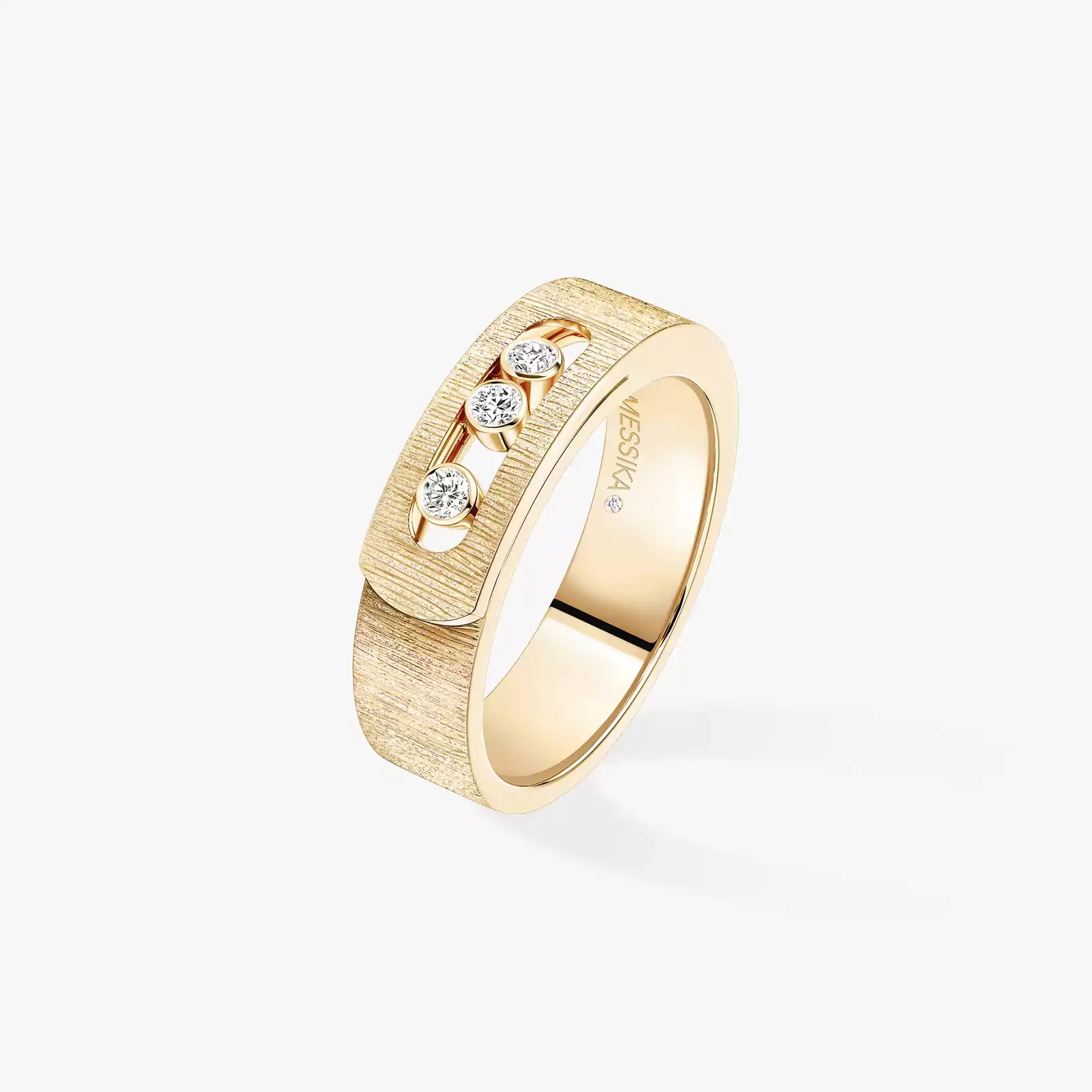 Move Noa Ciselé Yellow Gold Mixed Diamond Ring 14482-YG