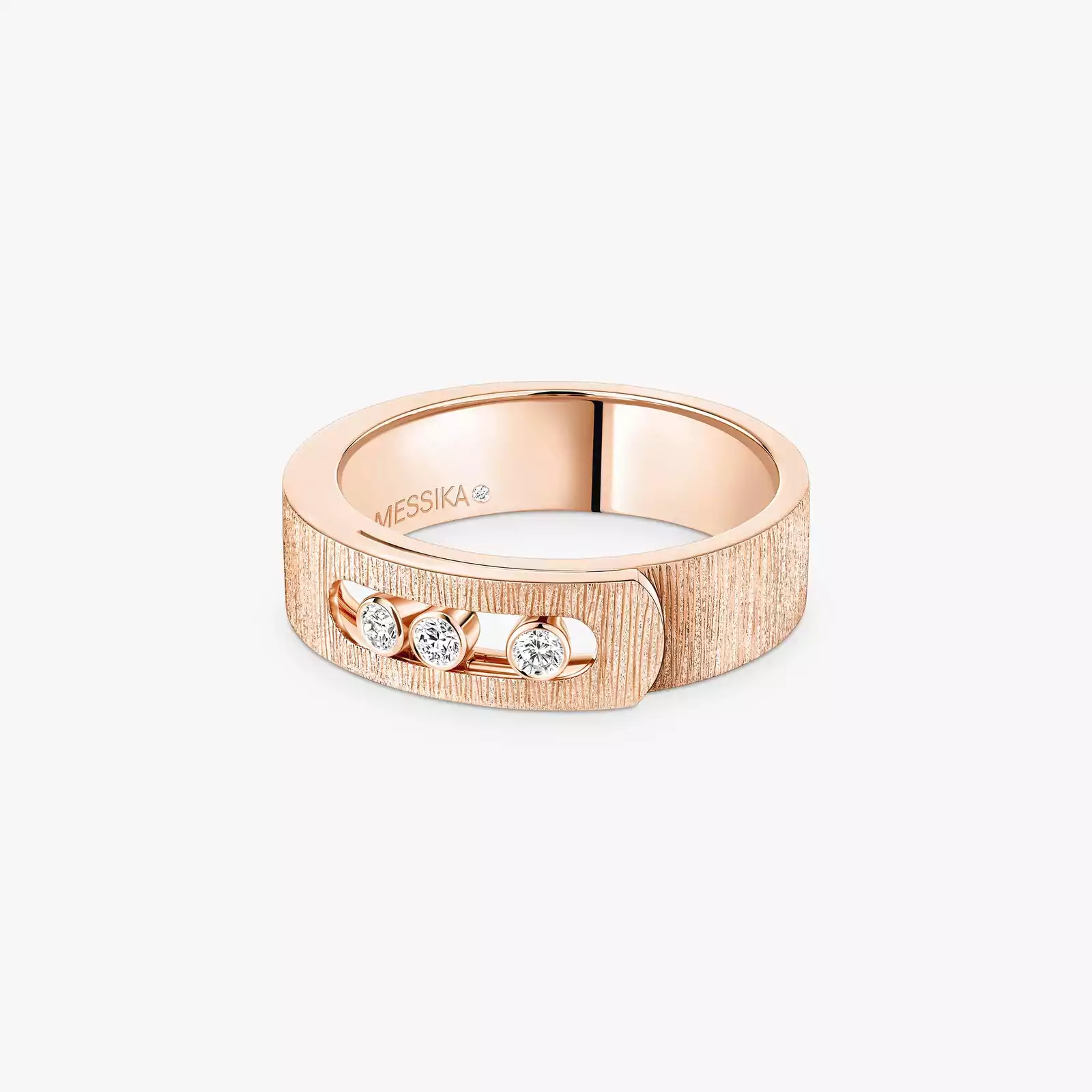 Move Noa Ciselé Pink Gold Mixed Diamond Ring 14482-PG