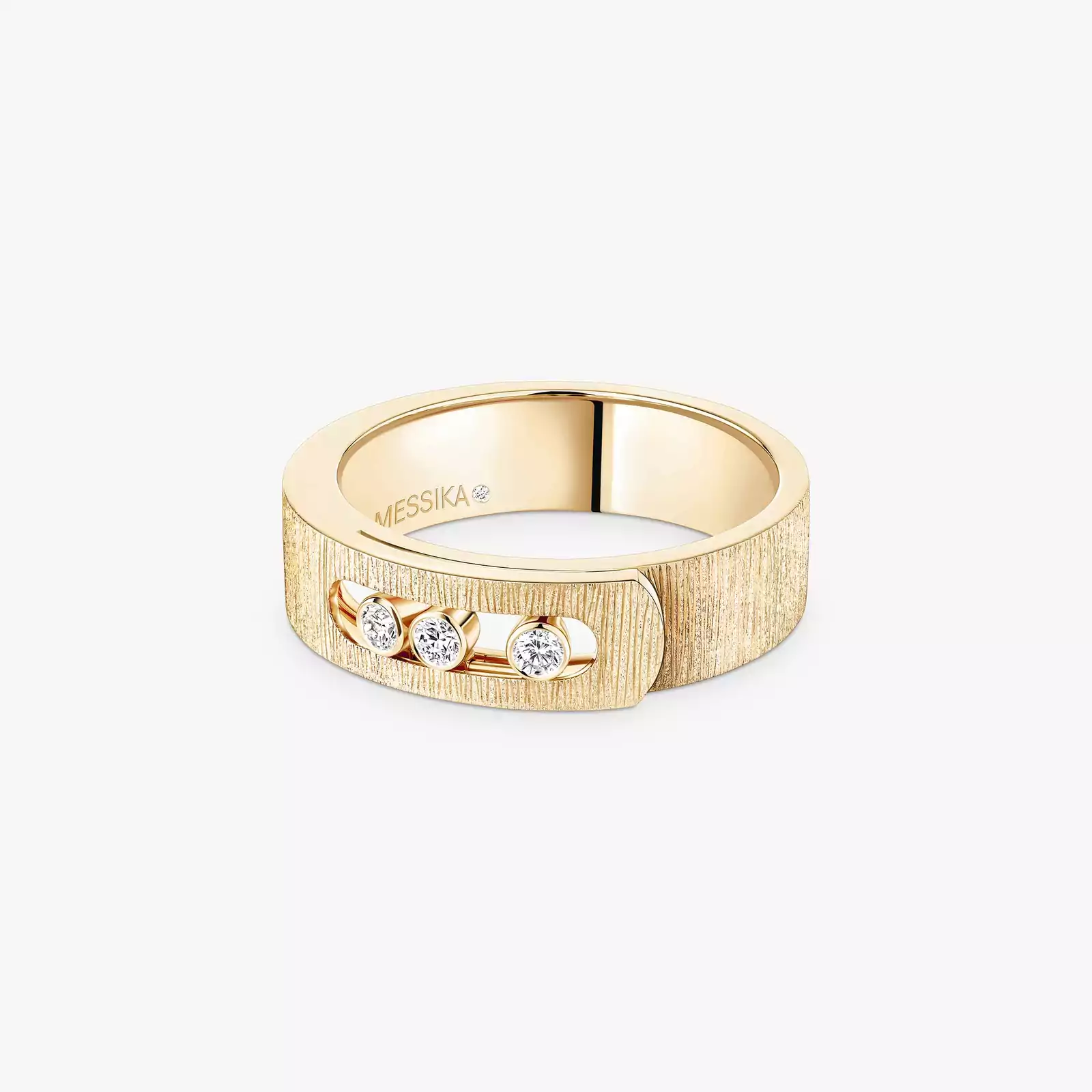 Move Noa Ciselé Yellow Gold Mixed Diamond Ring 14482-YG
