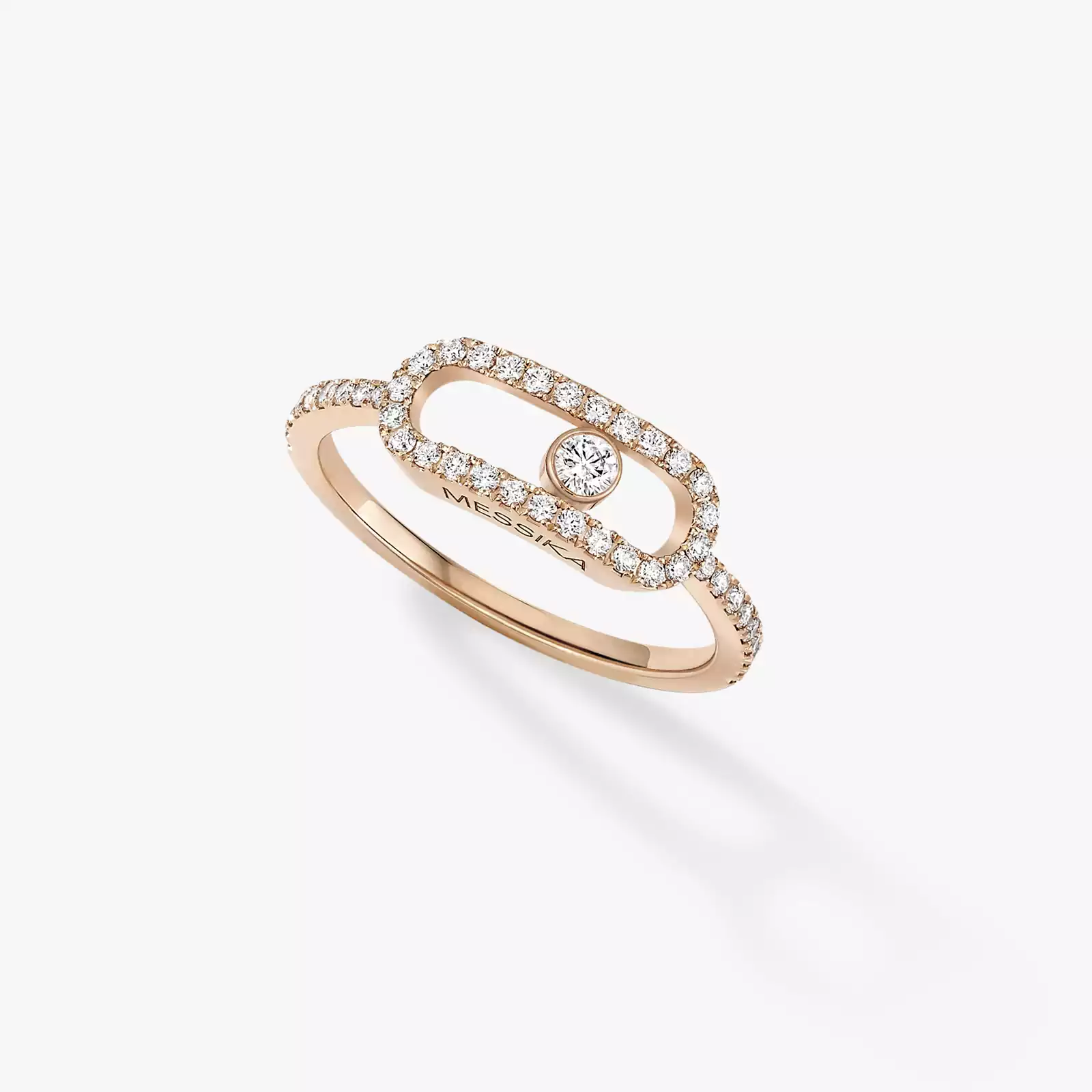 Ring For Her Pink Gold Diamond Move Uno GM Pavée 12113-PG
