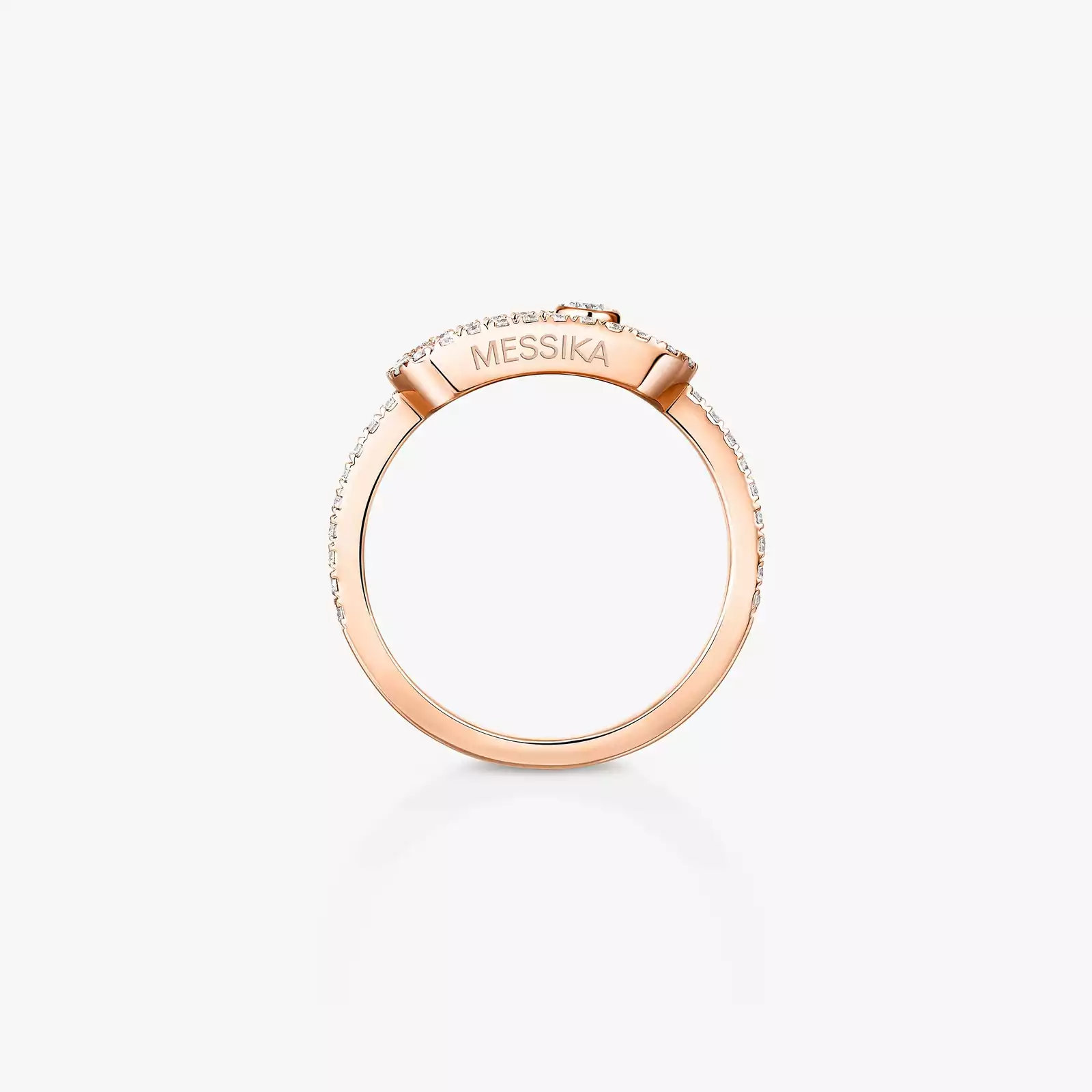 Ring For Her Pink Gold Diamond Move Uno GM Pavée 12113-PG