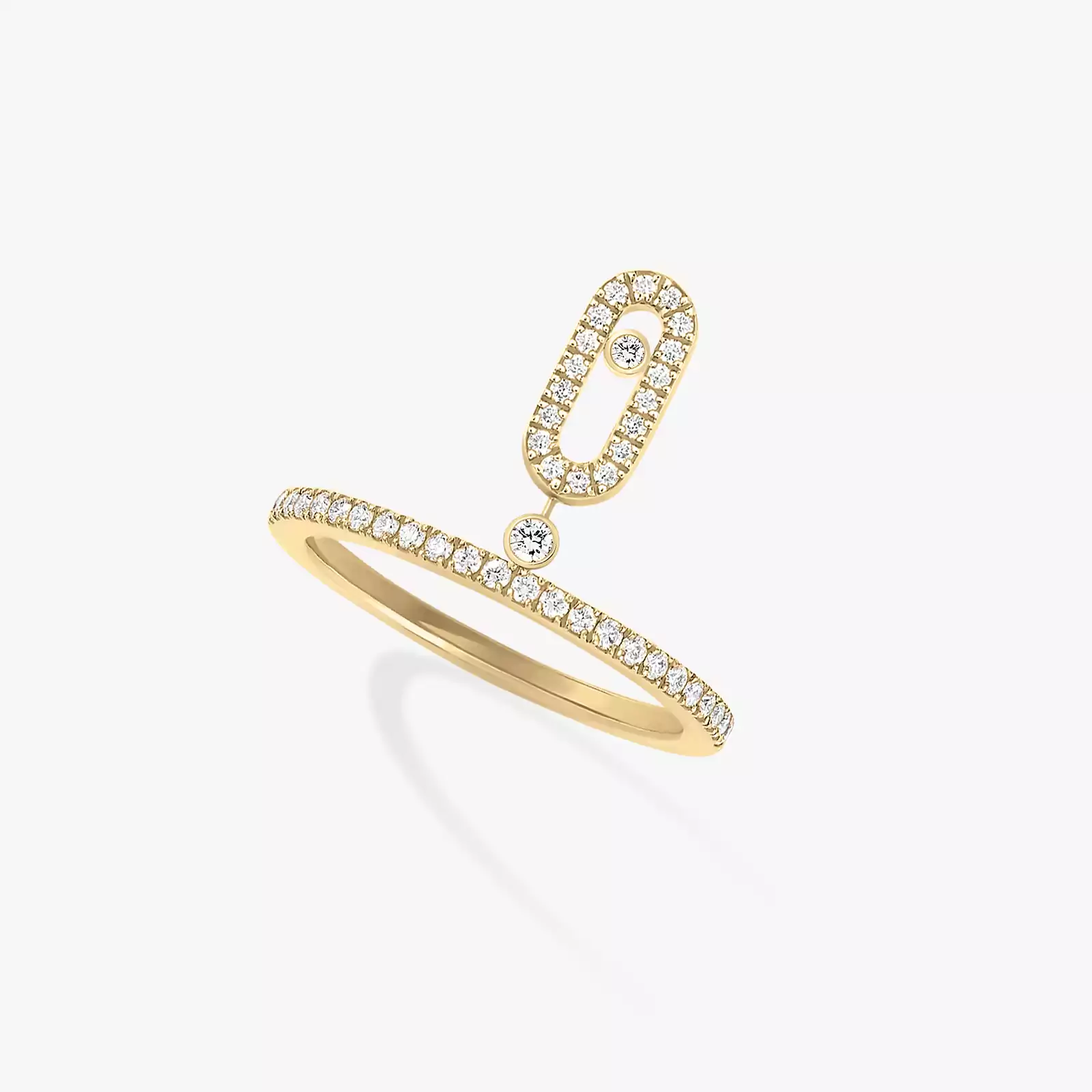 Move Uno Pavé Drop Yellow Gold For Her Diamond Ring 11163-YG