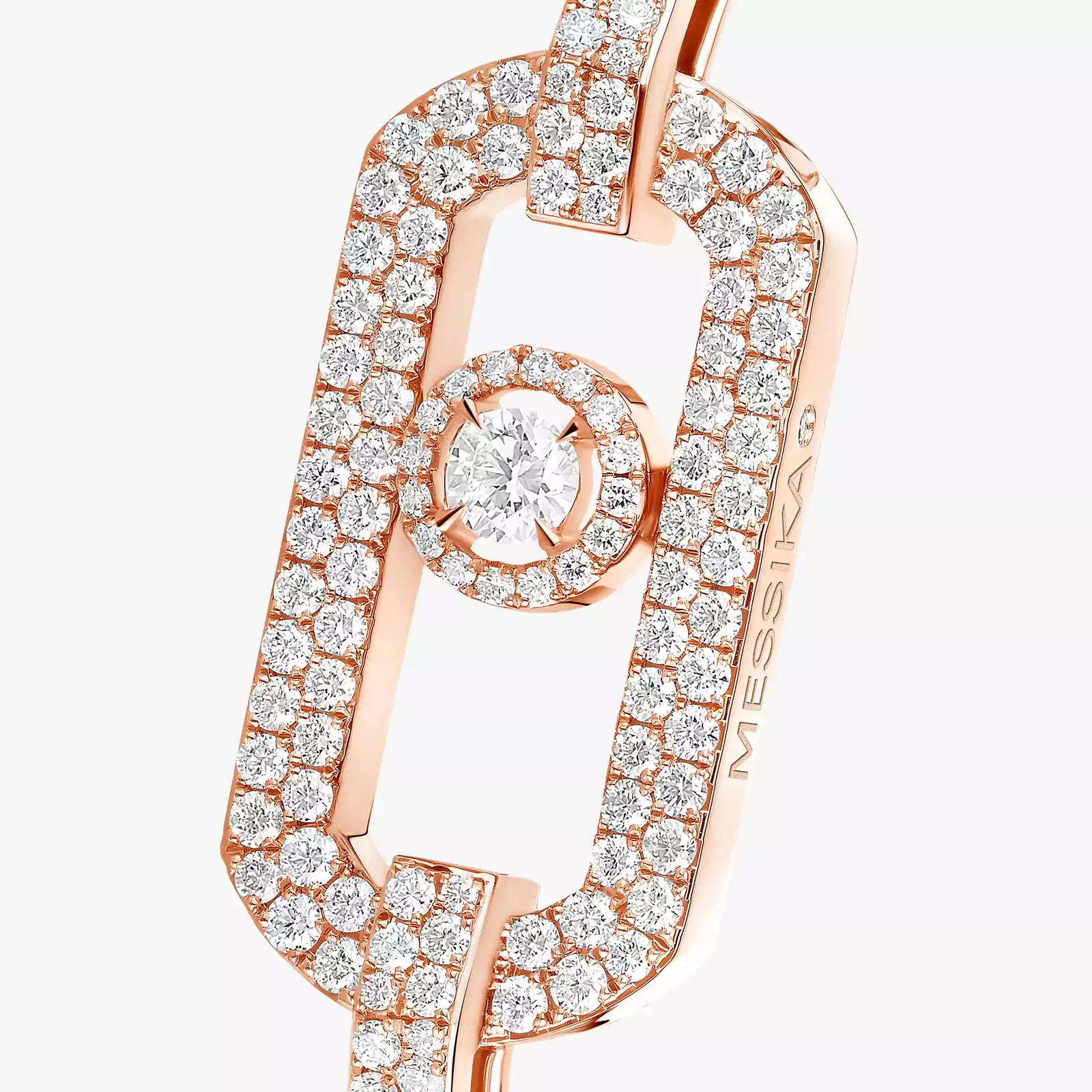 So Move 2 Finger Diamond Pavé Ring Pink Gold For Her Diamond Ring 13185-PG