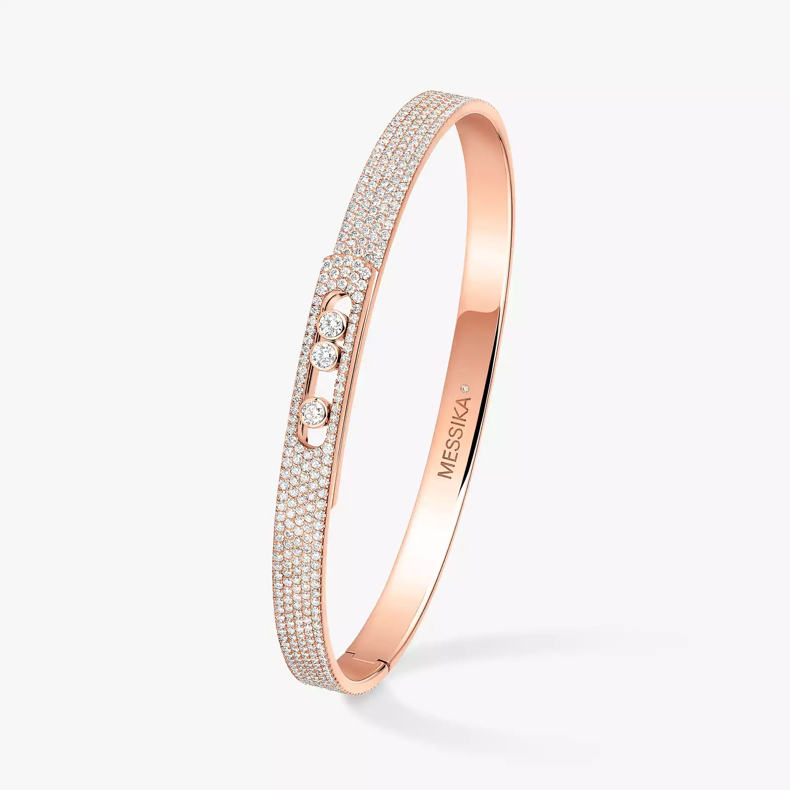 Move Noa SM Pavé Bangle Pink Gold For Her Diamond Bracelet 12721-PG