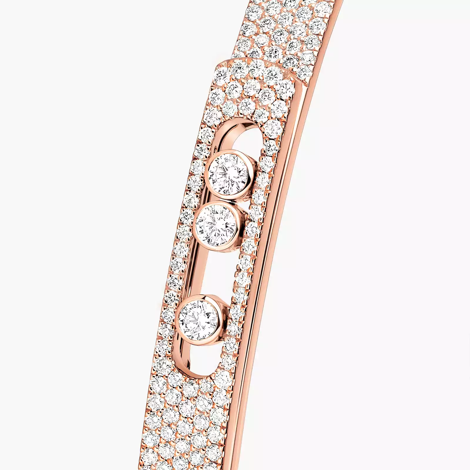 Move Noa SM Pavé Bangle Pink Gold For Her Diamond Bracelet 12721-PG