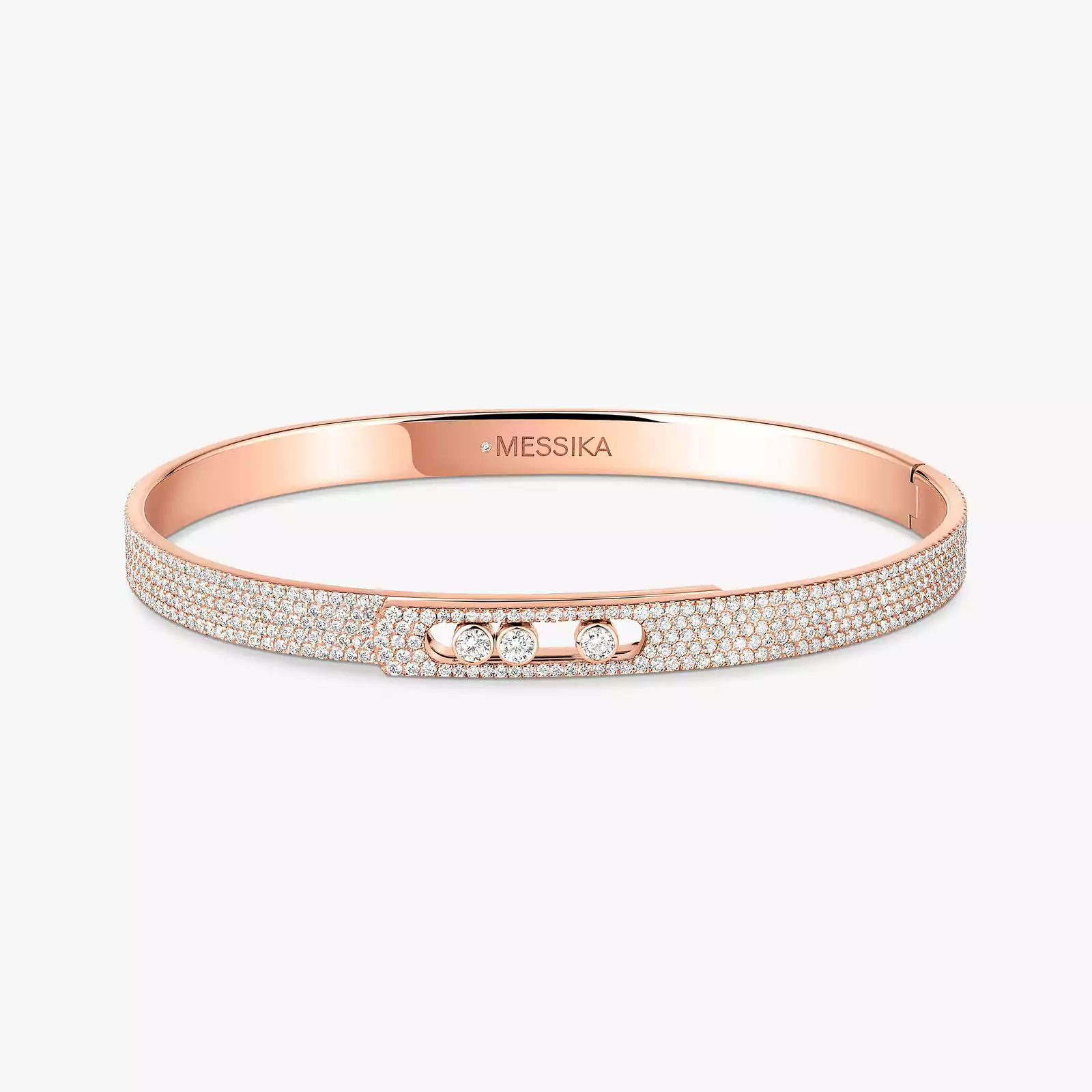 Move Noa SM Pavé Bangle Pink Gold For Her Diamond Bracelet 12721-PG