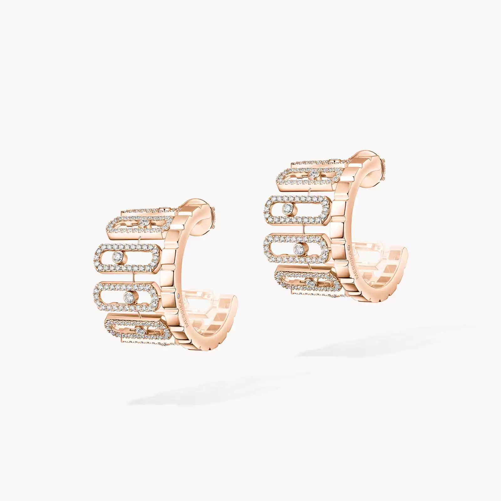 Move Iconica Pavé Pink Gold For Her Diamond Earrings 12824-PG