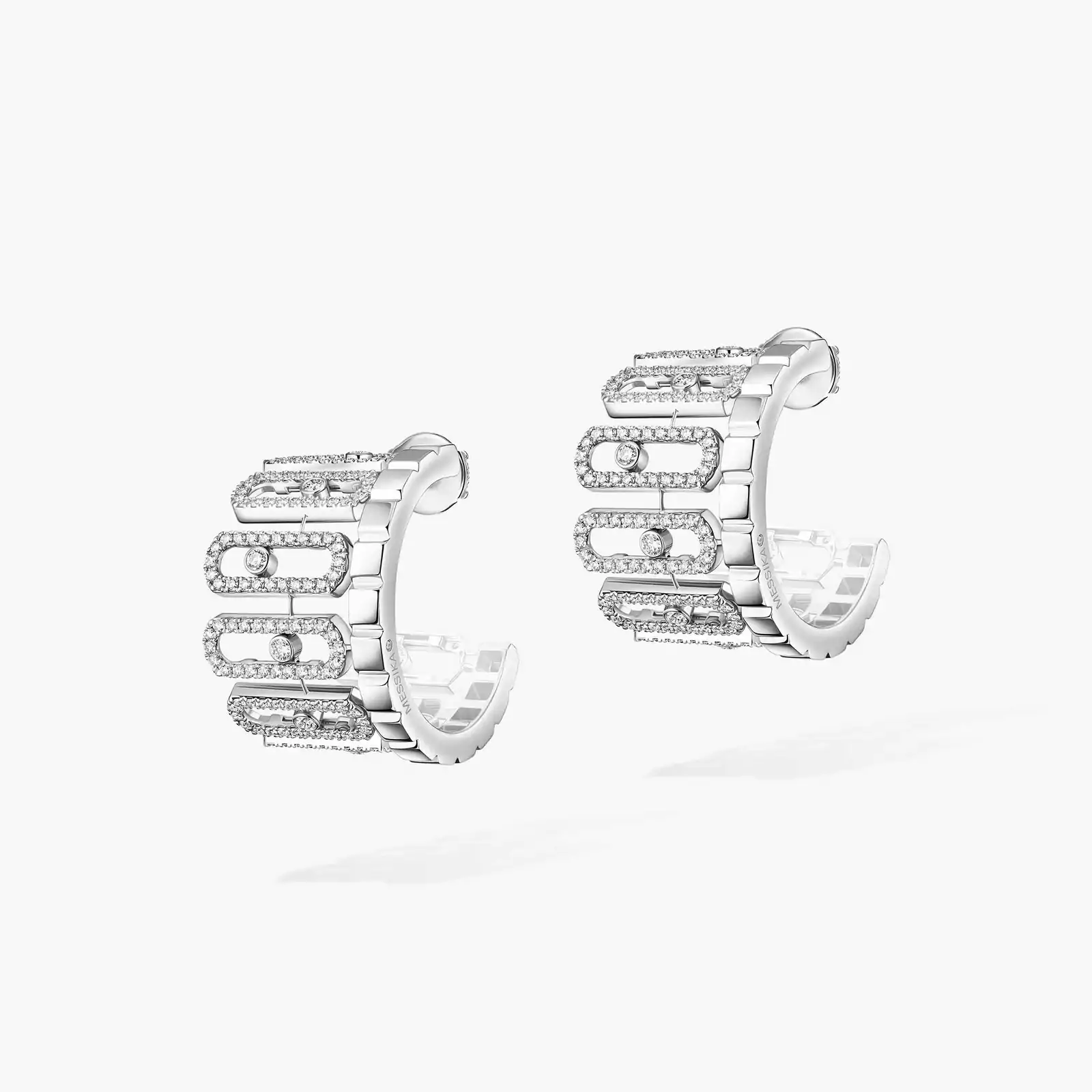 Move Iconica Pavé White Gold For Her Diamond Earrings 12824-WG