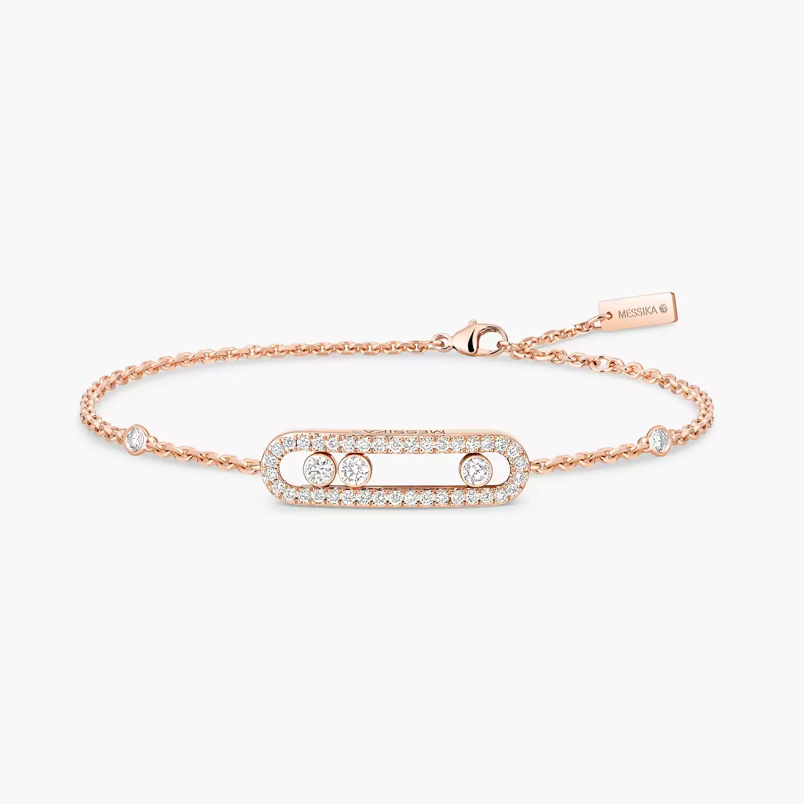 Baby Move Pavé  Pink Gold For Her Diamond Bracelet 04325-PG