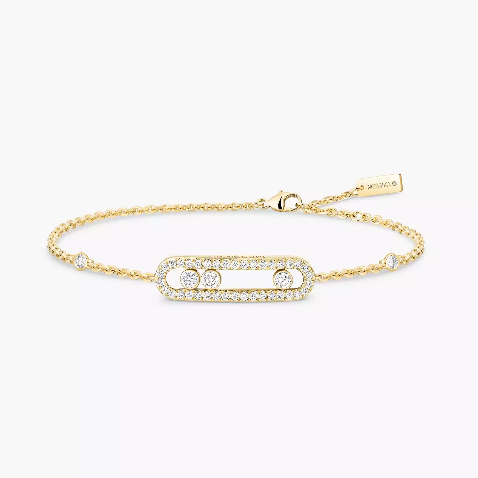 Baby Move Pavé  Yellow Gold For Her Diamond Bracelet 04325-YG