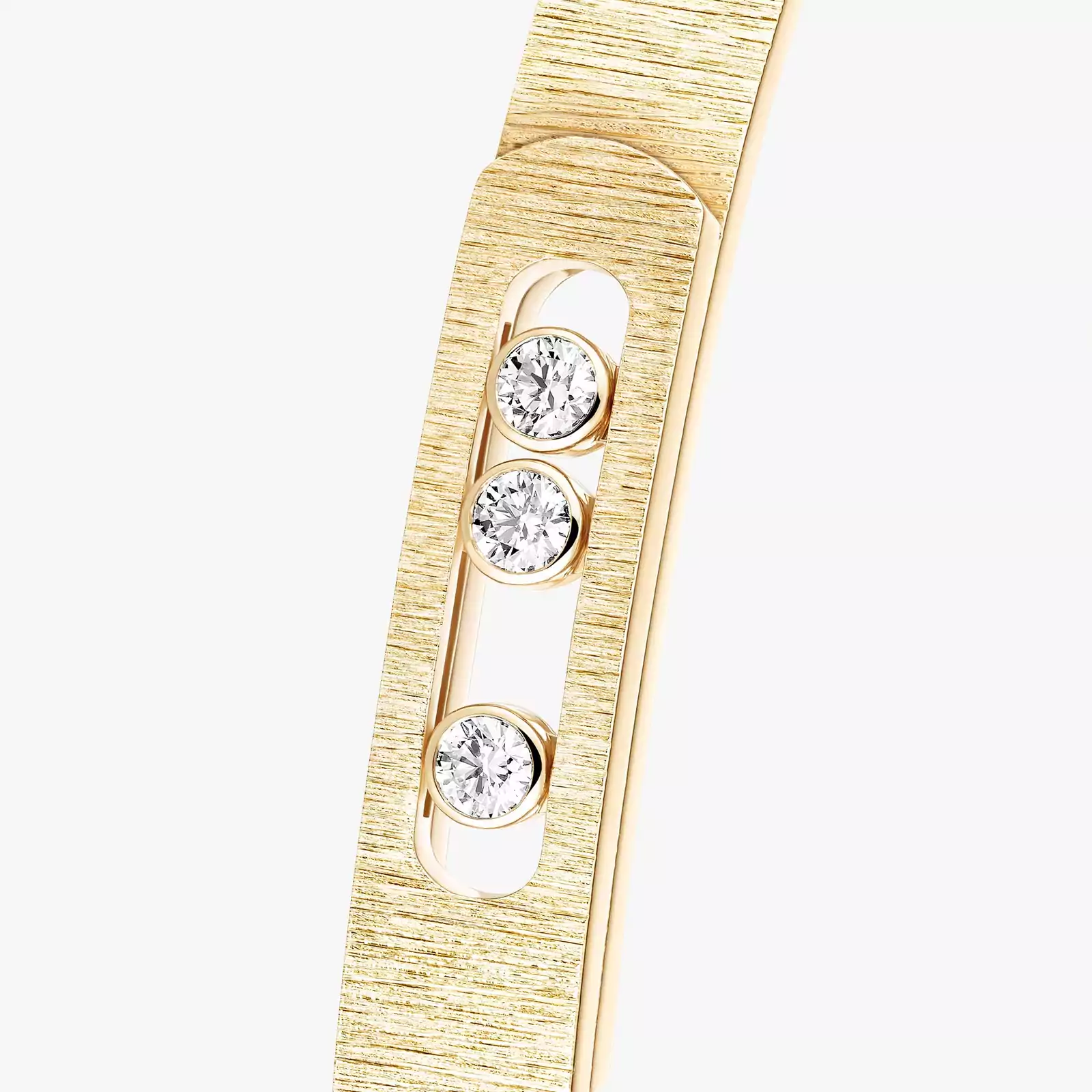 Move Noa Ciselé Bangle Large Size Yellow Gold For Him Diamond Bracelet 14495-YG