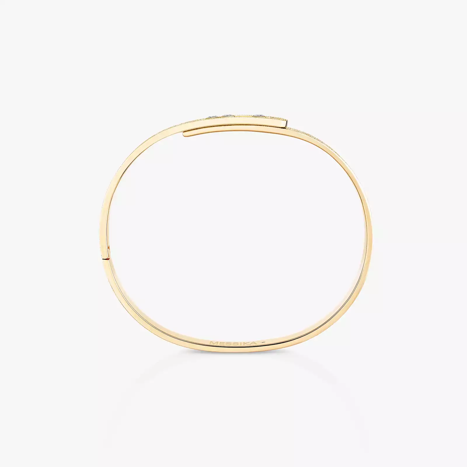 Move Noa Ciselé Bangle Large Size Yellow Gold For Him Diamond Bracelet 14495-YG