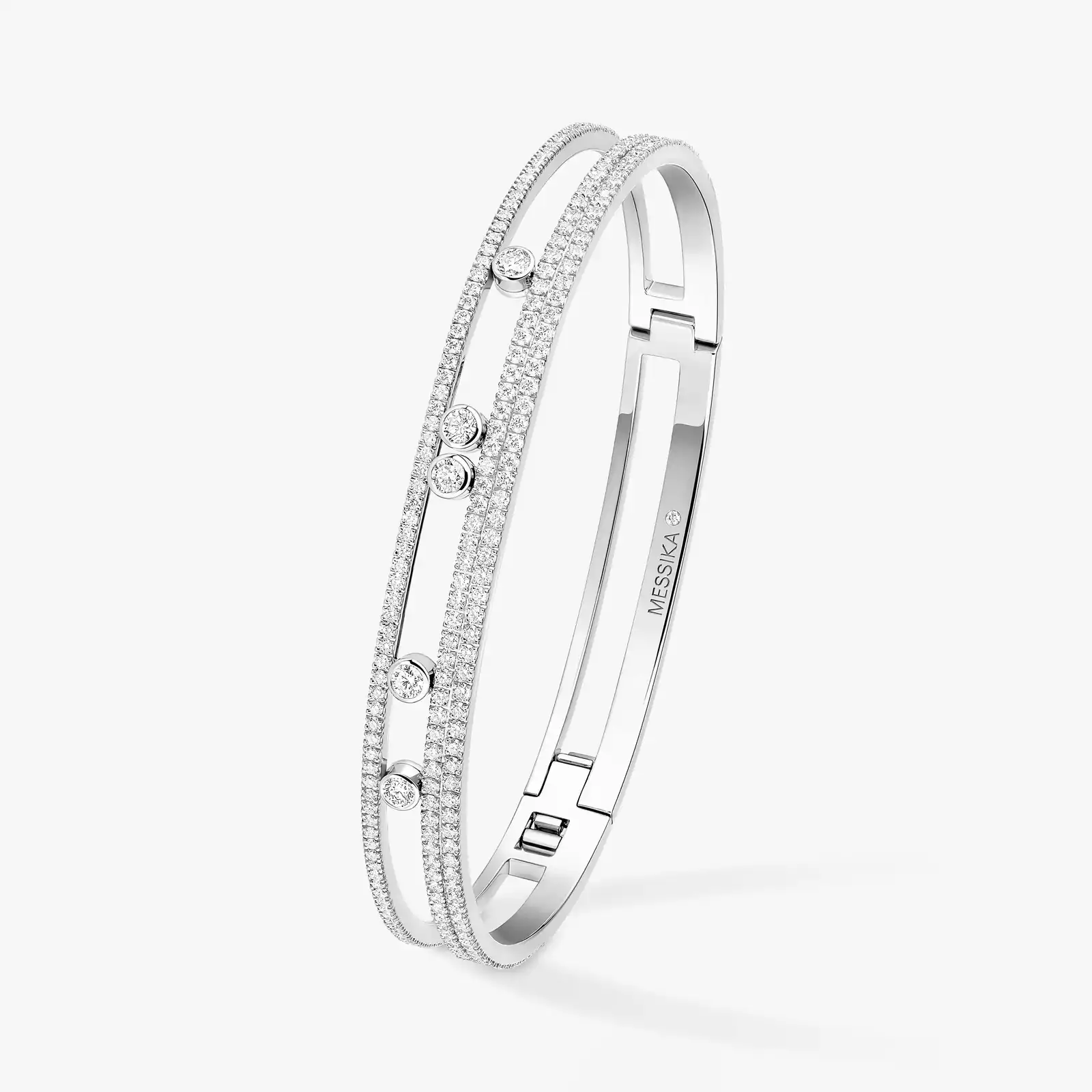 Move Romane Pavé Bangle White Gold For Her Diamond Bracelet 13914-WG