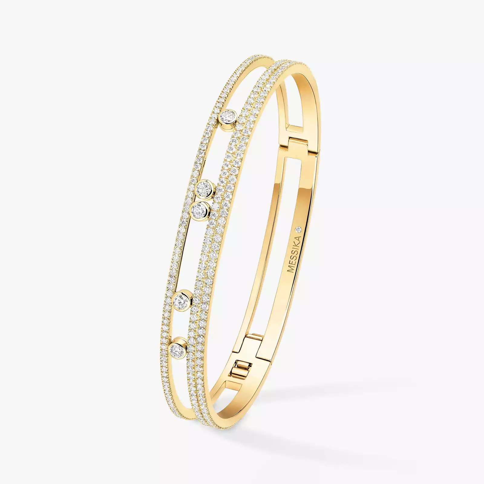 Move Romane Pavé Bangle Yellow Gold For Her Diamond Bracelet 13914-YG