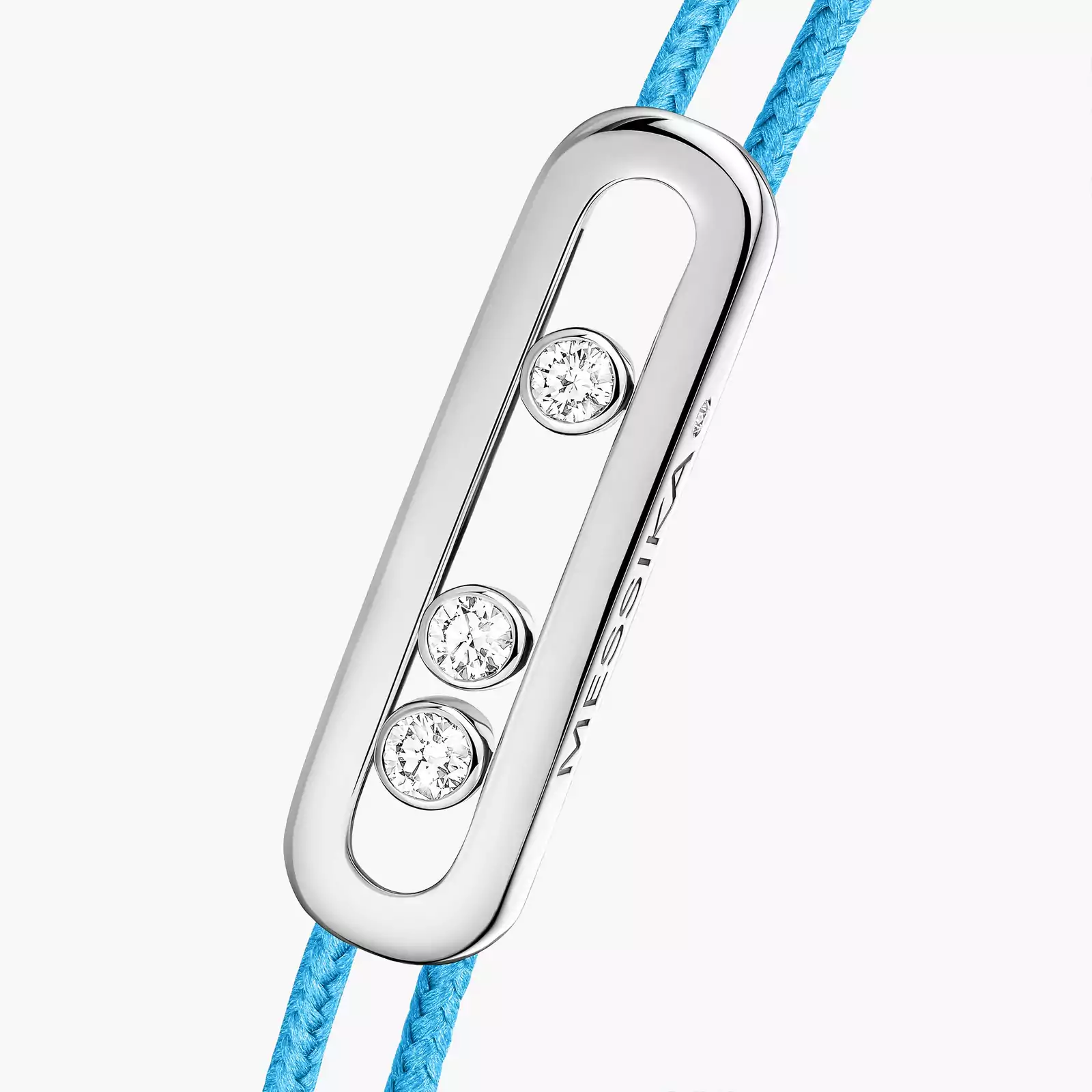 Messika CARE(S) Blue Cord Bracelet White Gold For Her Diamond Bracelet 14661-WG