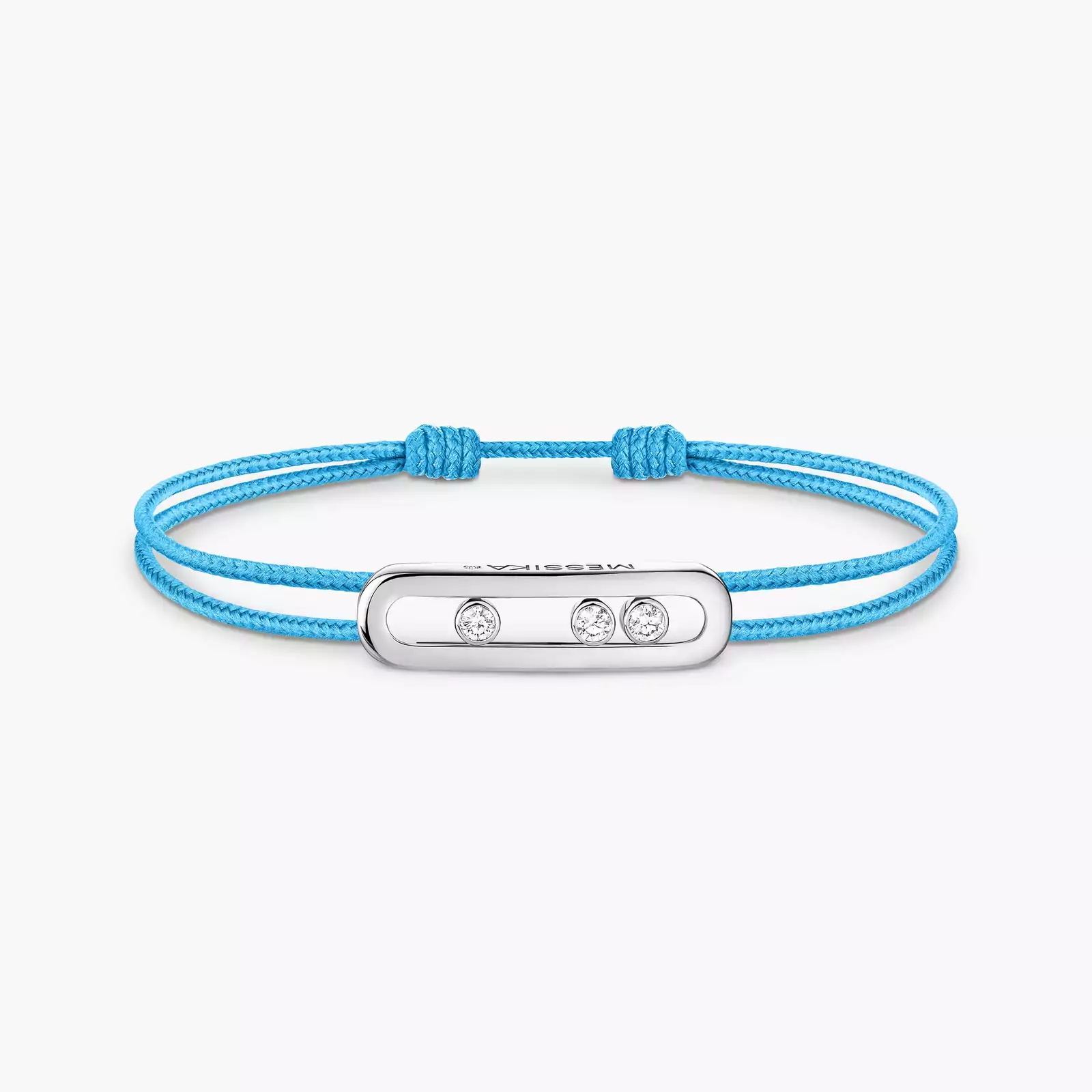 Messika CARE(S) Blue Cord Bracelet White Gold For Her Diamond Bracelet 14661-WG