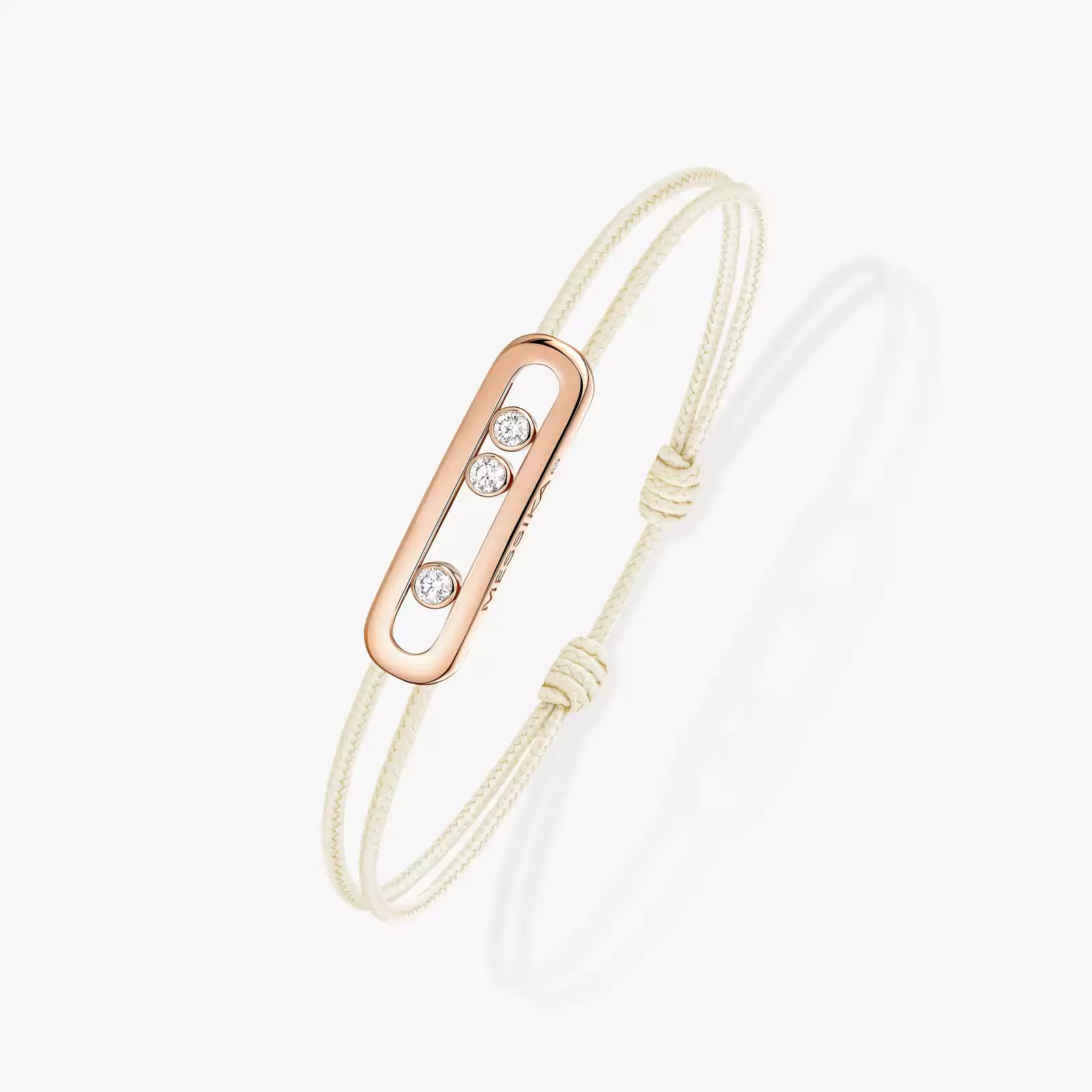 Messika CARE(S) Schnur Creme Für sie Diamant Armband Roségold 14098-PG