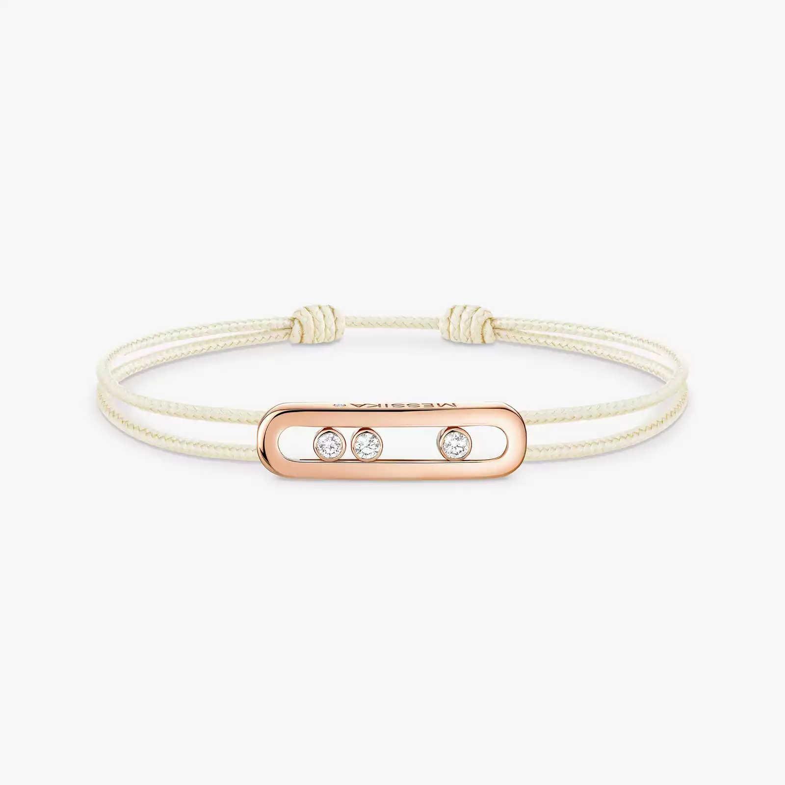 Messika CARE(S) Schnur Creme Für sie Diamant Armband Roségold 14098-PG