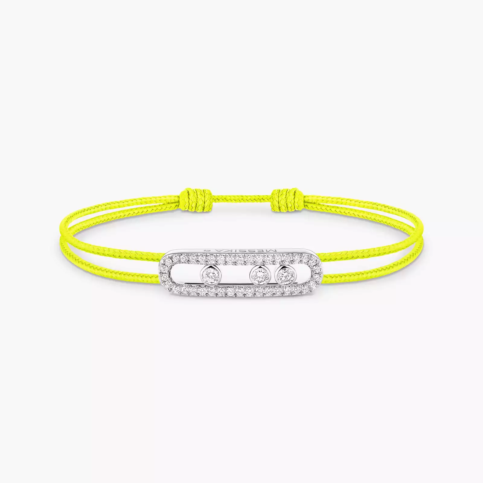 Messika CARE(S) Yellow Cord Pavé Bracelet White Gold For Her Diamond Bracelet 14655-WG
