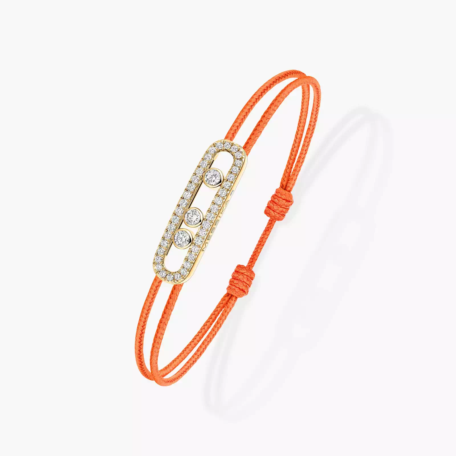 Bracelet Femme Or Jaune Diamant Cordon Messika CARE(S) Orange Pavé 14656-YG
