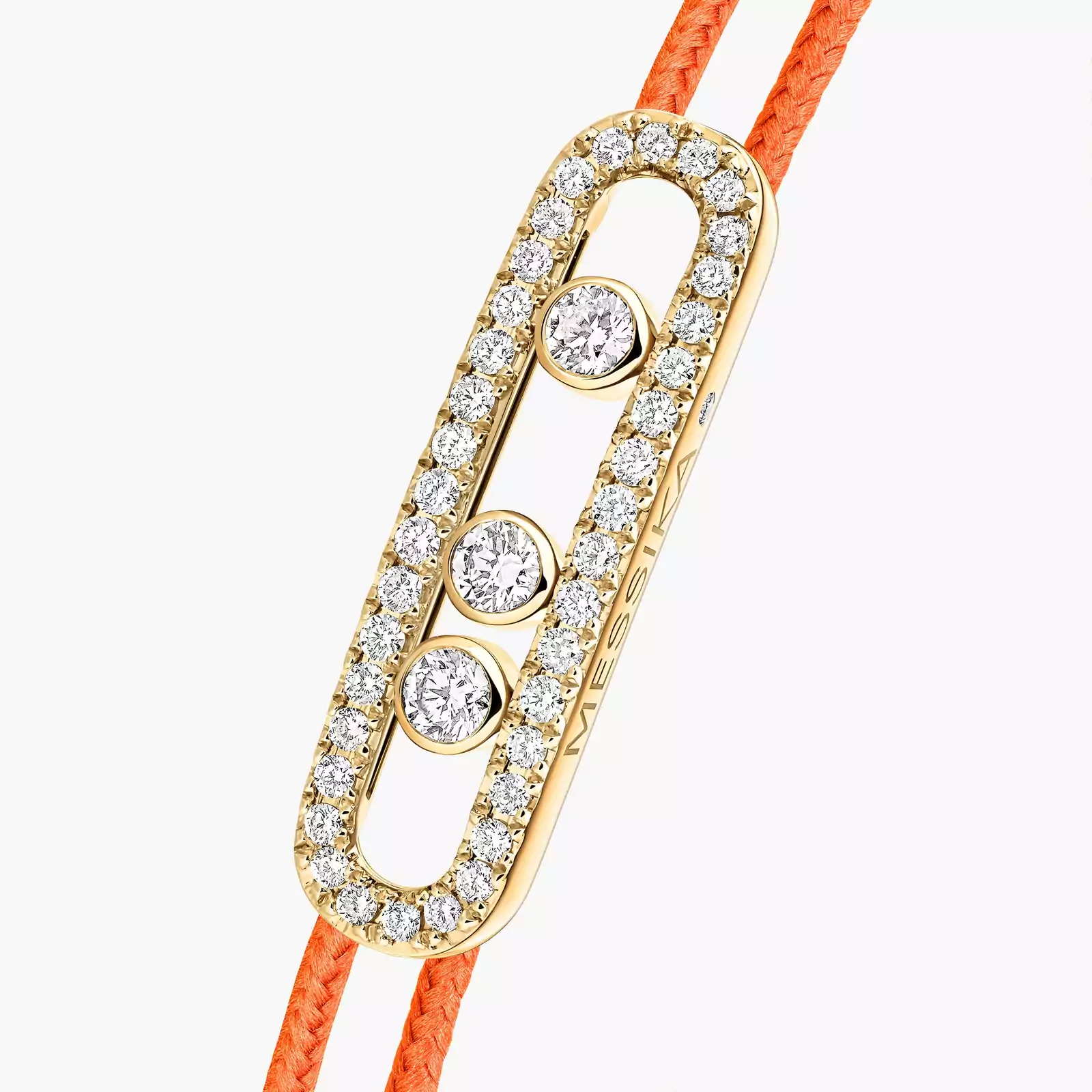 Bracelet Femme Or Jaune Diamant Cordon Messika CARE(S) Orange Pavé 14656-YG