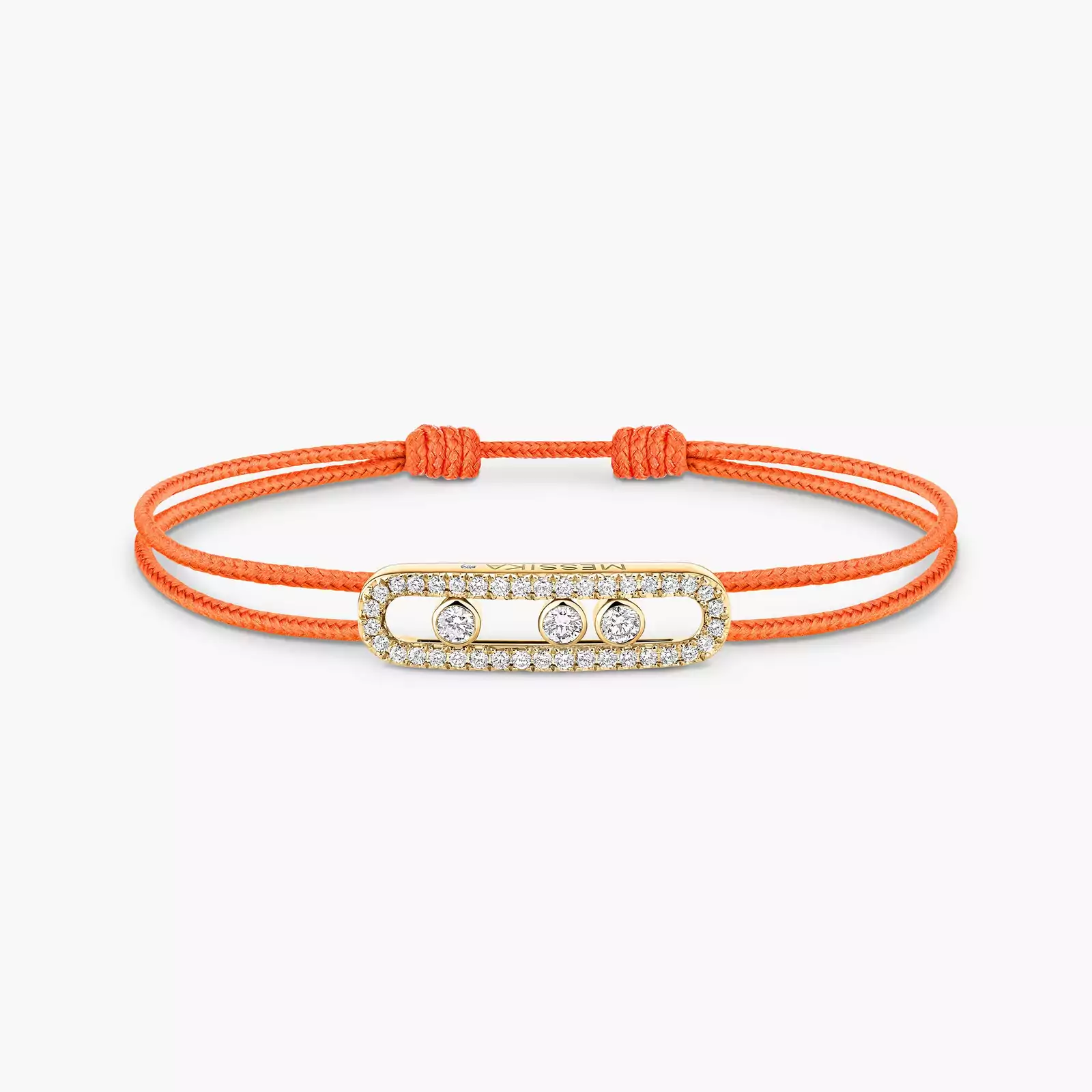 Bracelet Femme Or Jaune Diamant Cordon Messika CARE(S) Orange Pavé 14656-YG