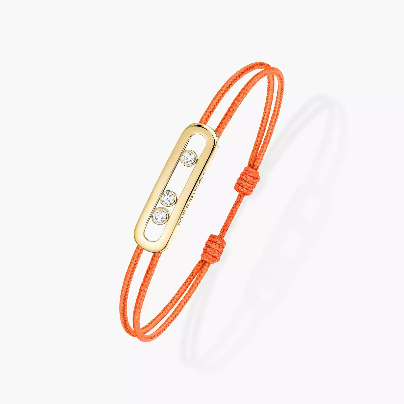 Messika CARE(S) Orange Cord Bracelet Yellow Gold For Her Diamond Bracelet 14660-YG