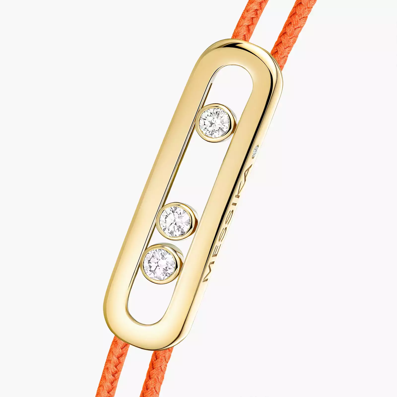 Messika CARE(S) Orange Cord Bracelet Yellow Gold For Her Diamond Bracelet 14660-YG