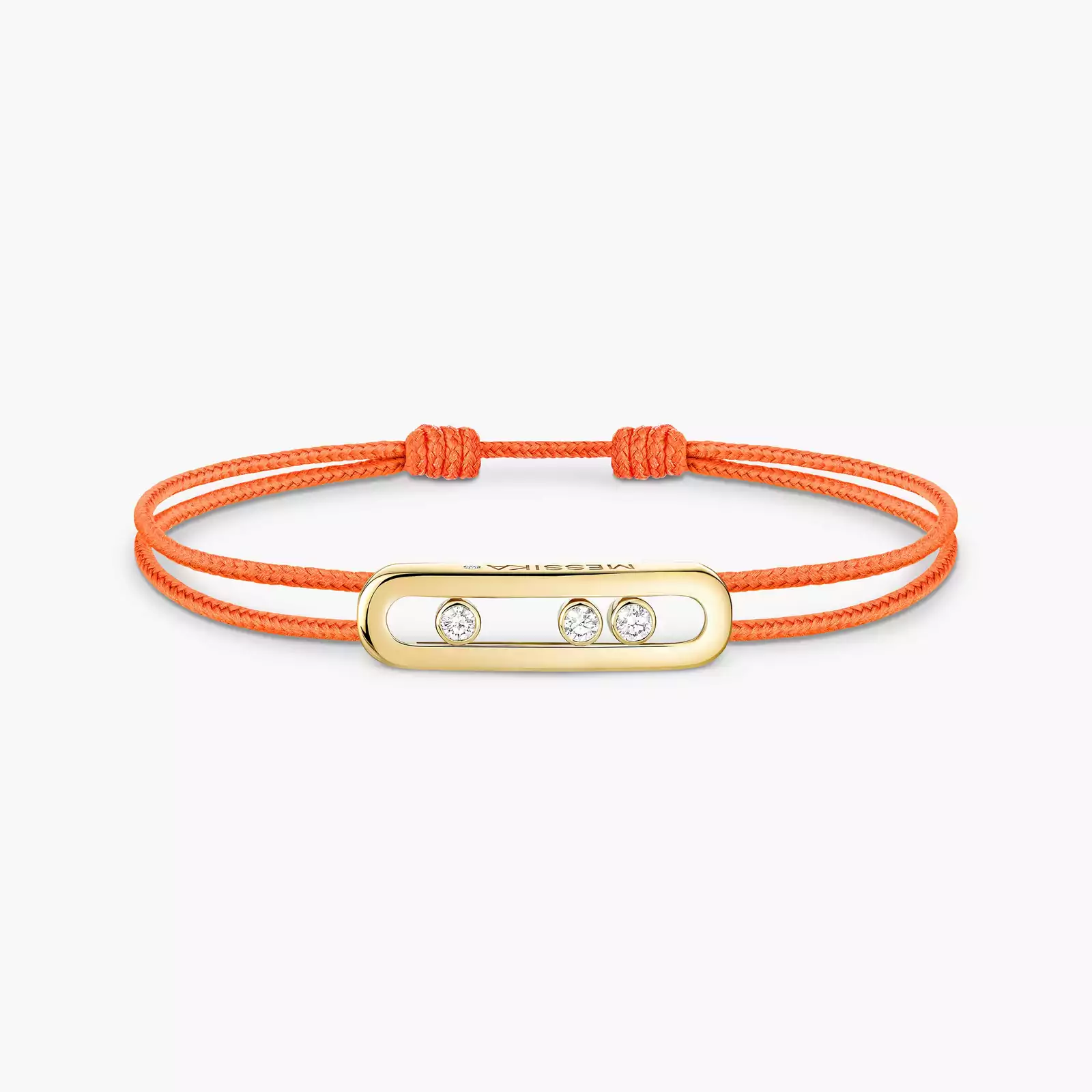 Messika CARE(S) Orange Cord Bracelet Yellow Gold For Her Diamond Bracelet 14660-YG