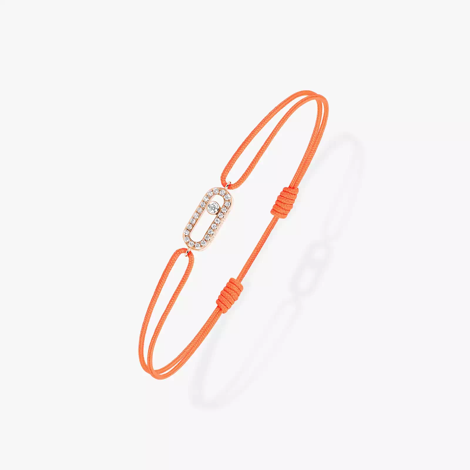 Move Uno Orange Cord Bracelet Pink Gold For Her Diamond Bracelet 13289-PG