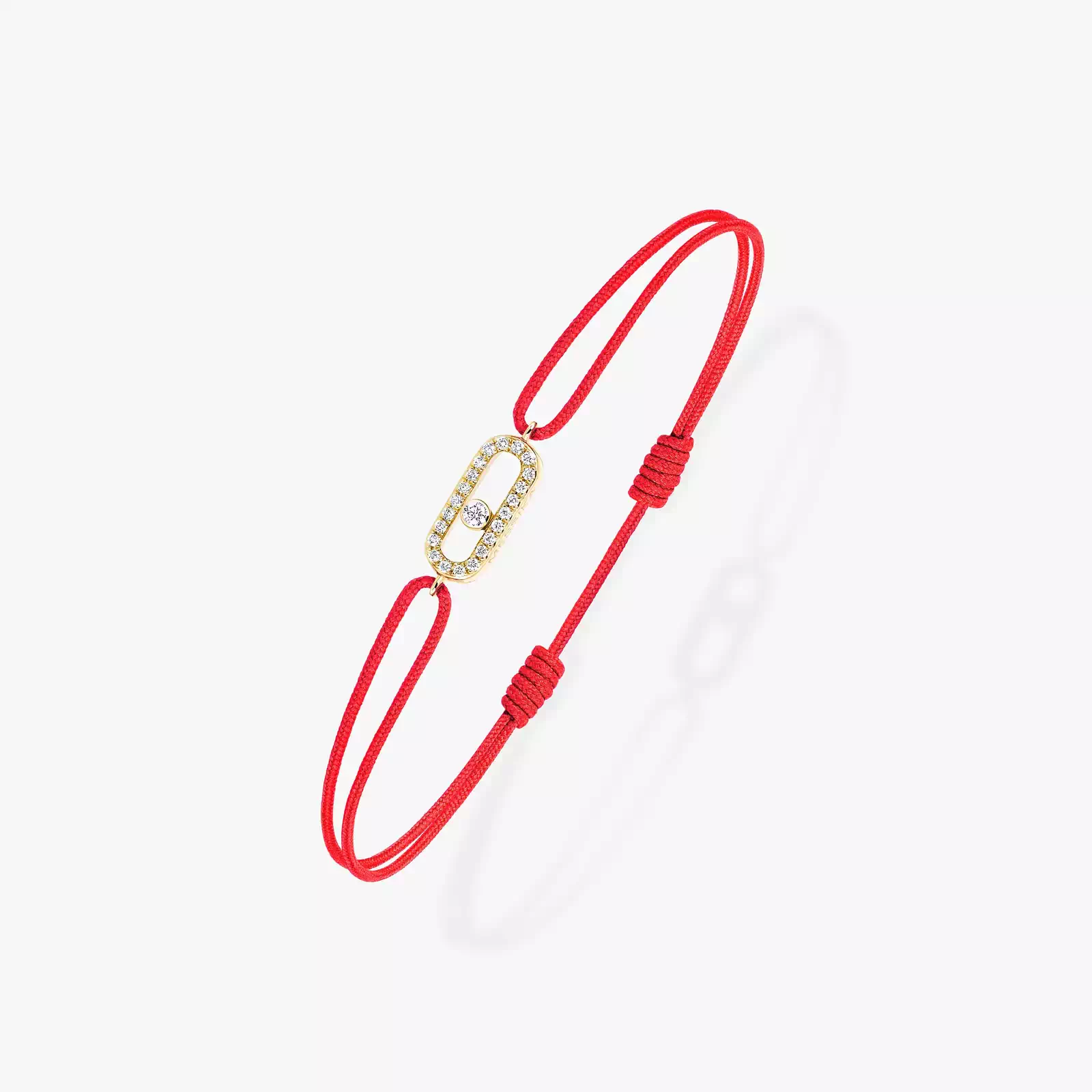 Move Uno Red Cord Bracelet Yellow Gold For Her Diamond Bracelet 13211-YG