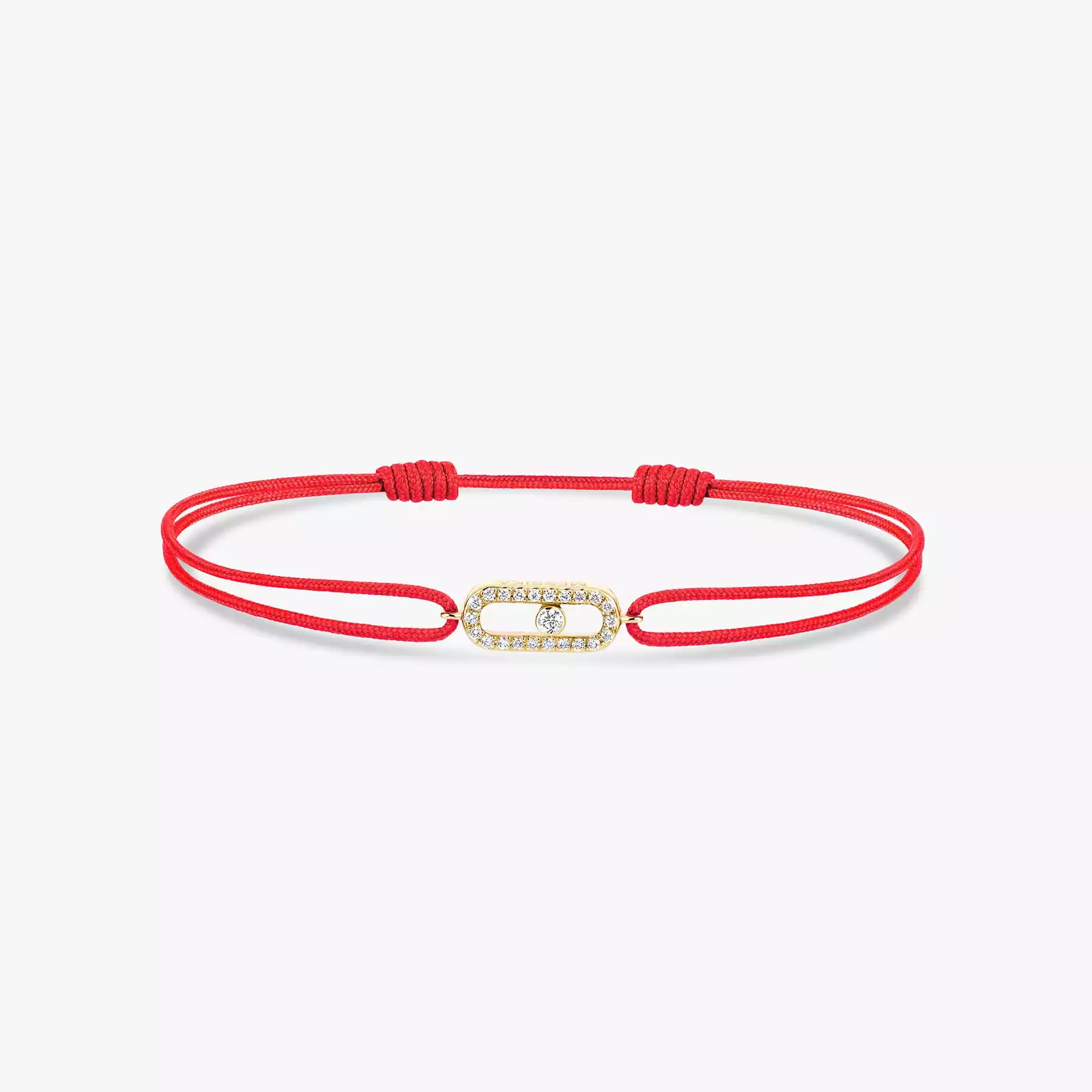 Move Uno Red Cord Bracelet Yellow Gold For Her Diamond Bracelet 13211-YG