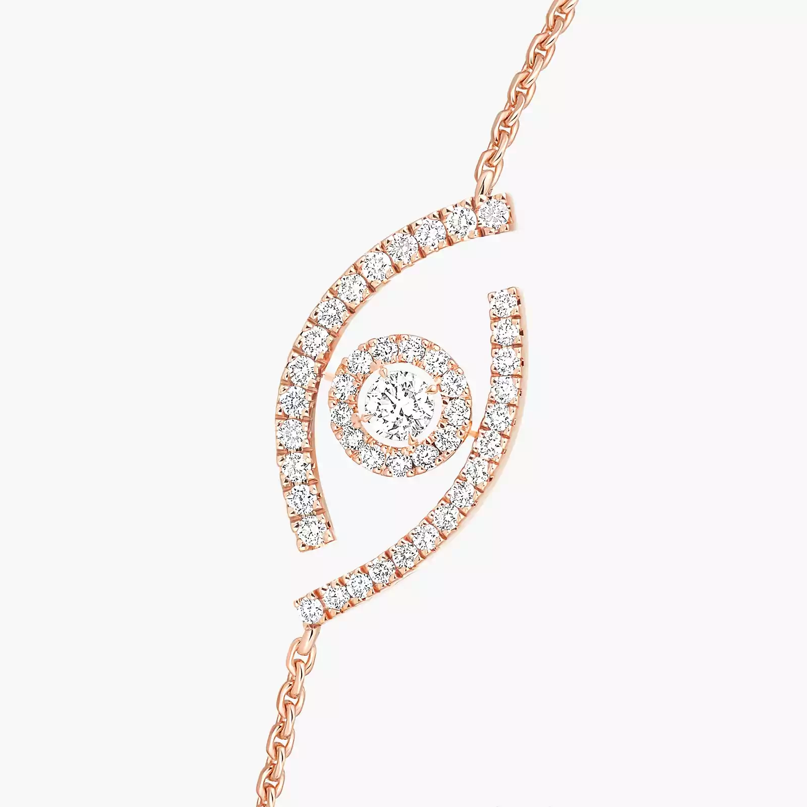 Lucky Eye Pavé Pink Gold For Her Diamond Bracelet 10035-PG