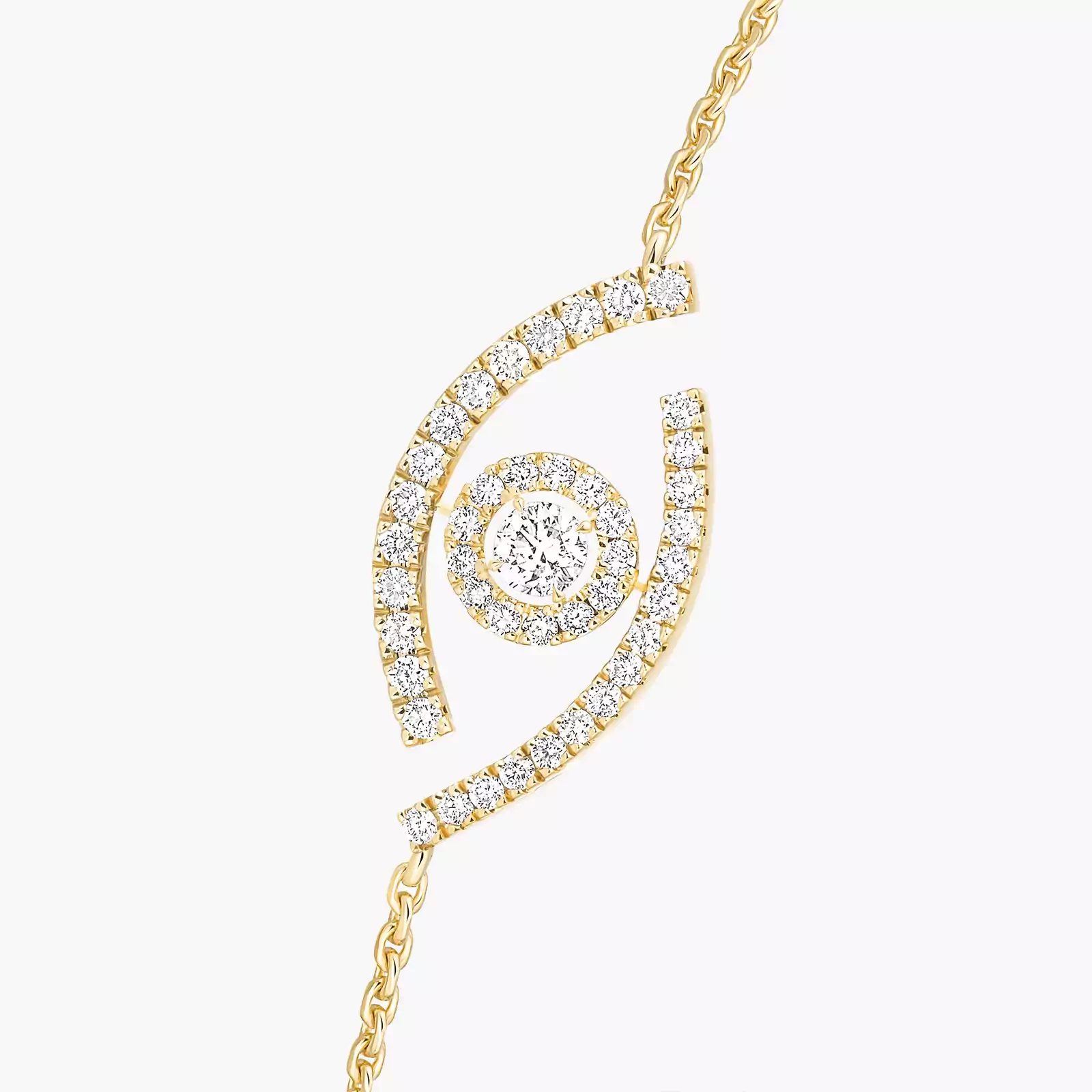 Lucky Eye Pavé Yellow Gold For Her Diamond Bracelet 10035-YG