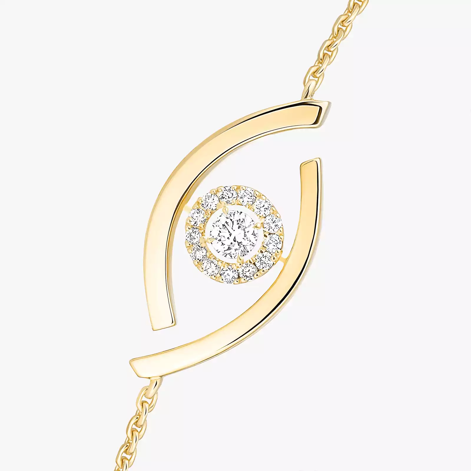 Bracelet For Her Yellow Gold Diamond Lucky Eye 10034-YG