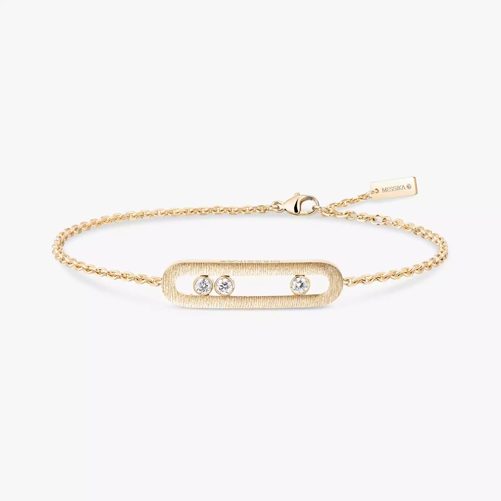 Bracelet Femme Or Jaune Diamant Move Classique Ciselé 14586-YG